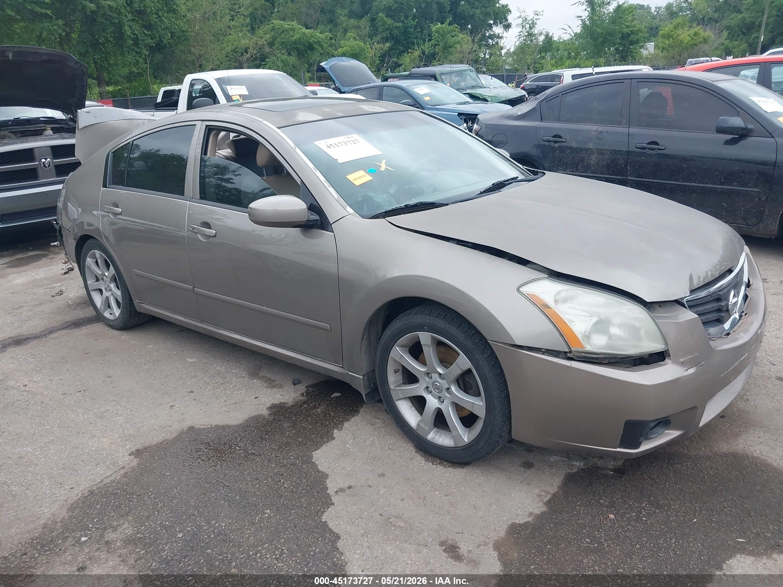 2007 Nissan Maxima 3.5 Se Gray vin: 1N4BA41E47C856018