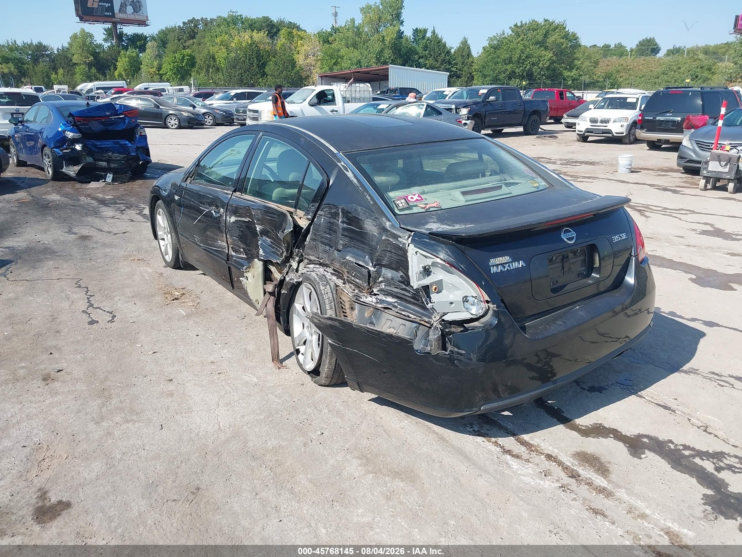 2008 Nissan Maxima 3.5 Se Black vin: 1N4BA41E48C807306