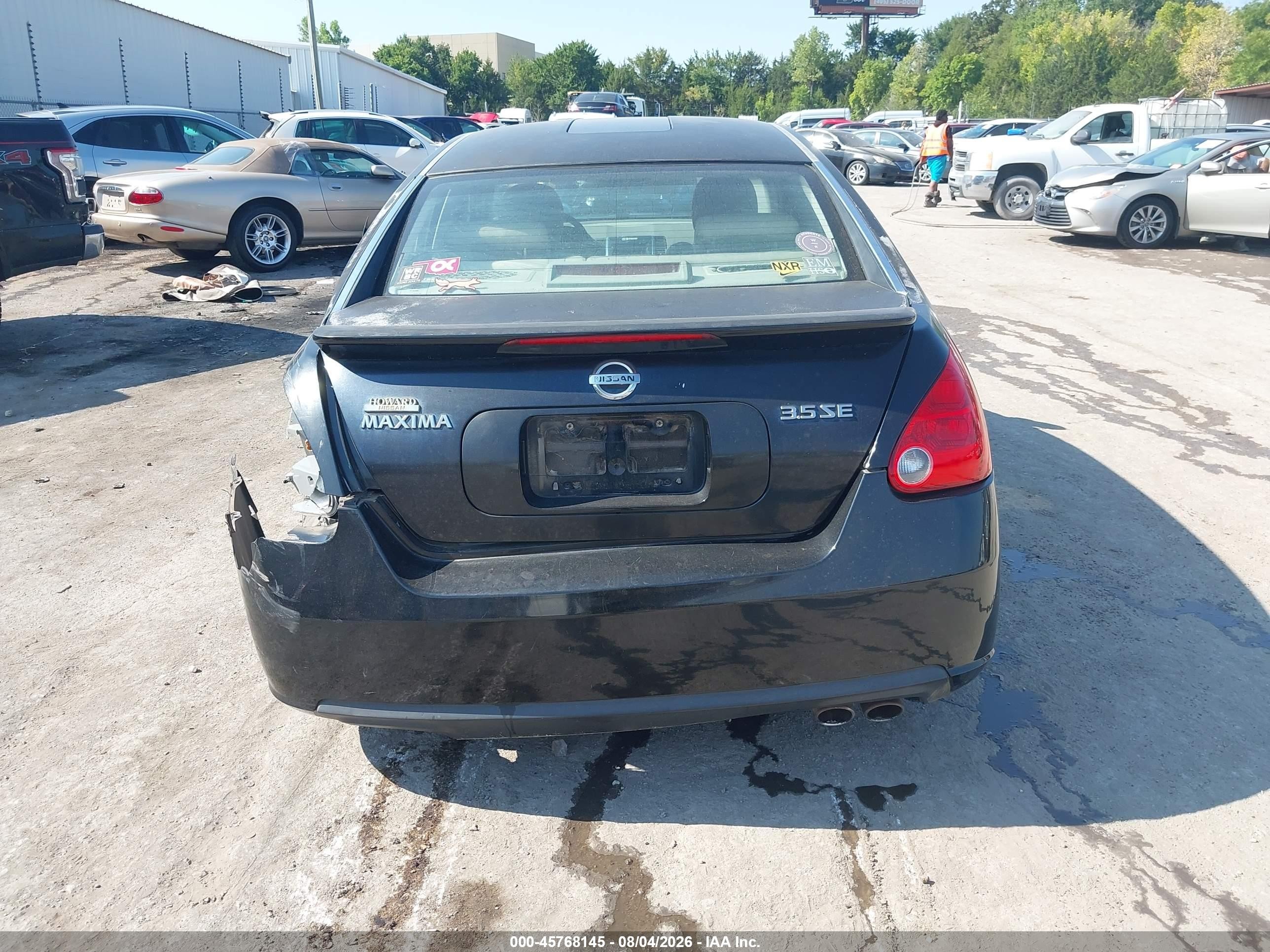 2008 Nissan Maxima 3.5 Se Black vin: 1N4BA41E48C807306