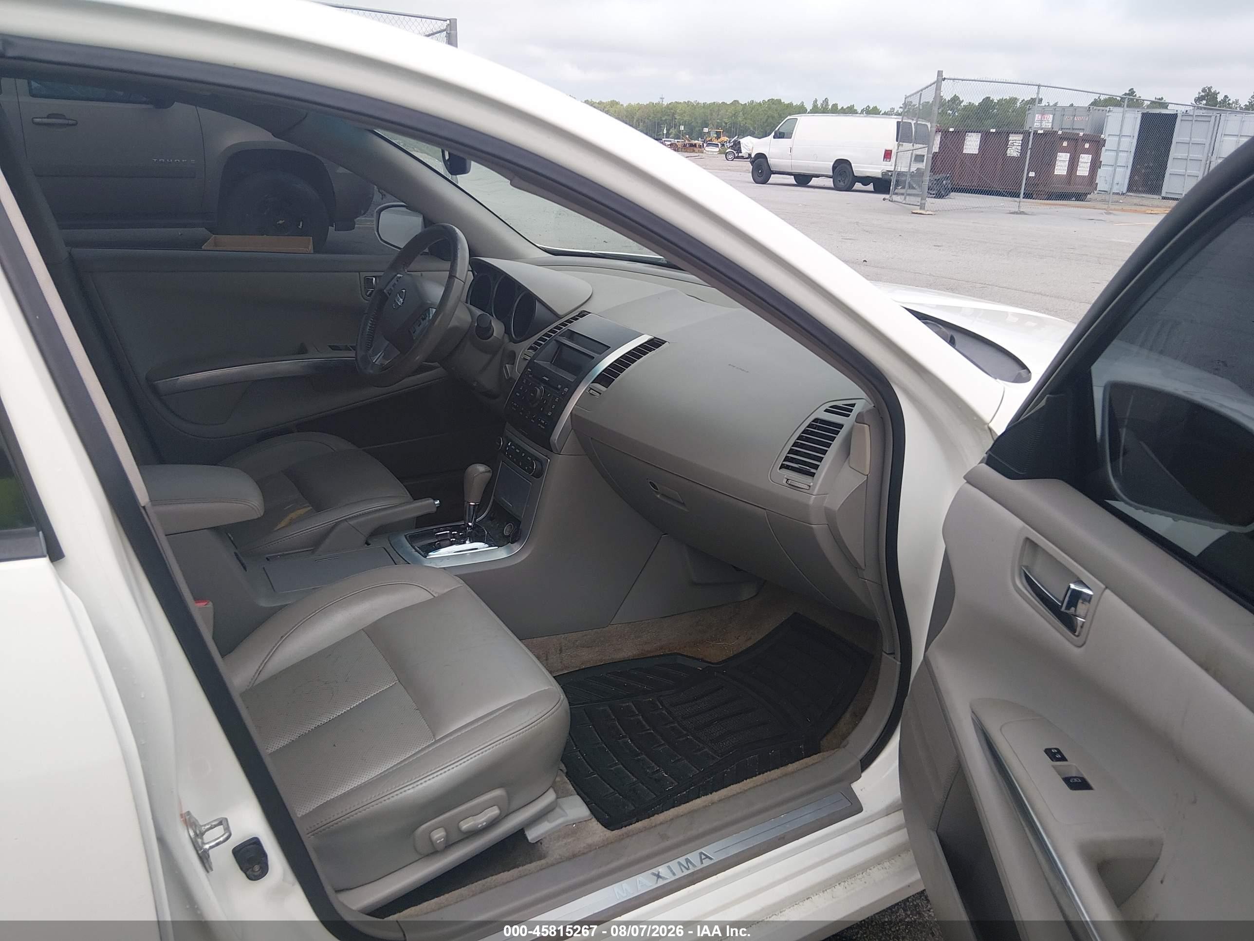 2008 Nissan Maxima 3.5 Se White vin: 1N4BA41E48C839060