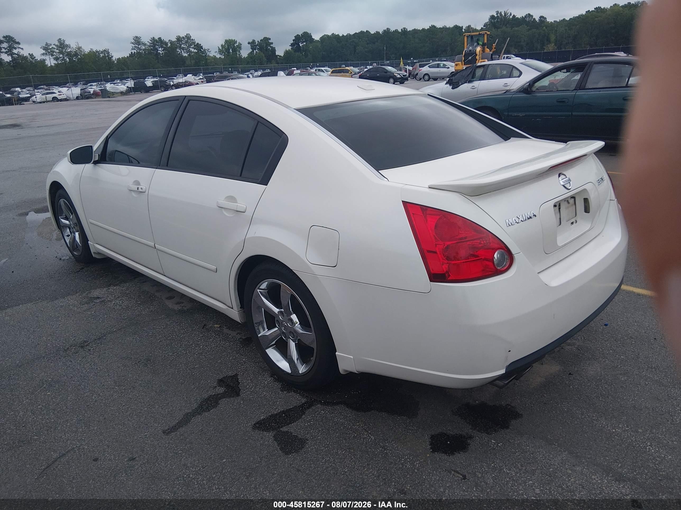 2008 Nissan Maxima 3.5 Se White vin: 1N4BA41E48C839060