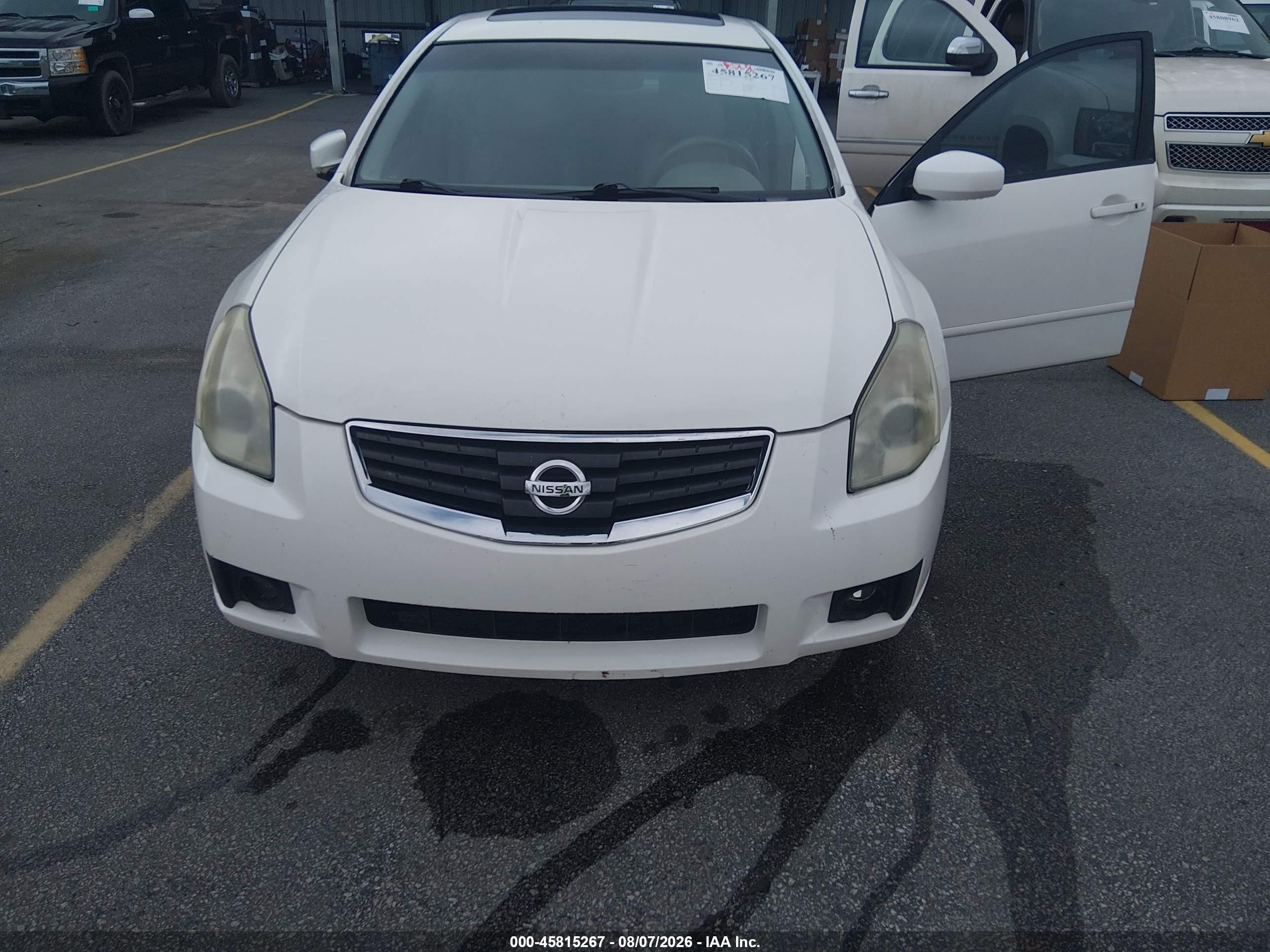 2008 Nissan Maxima 3.5 Se White vin: 1N4BA41E48C839060