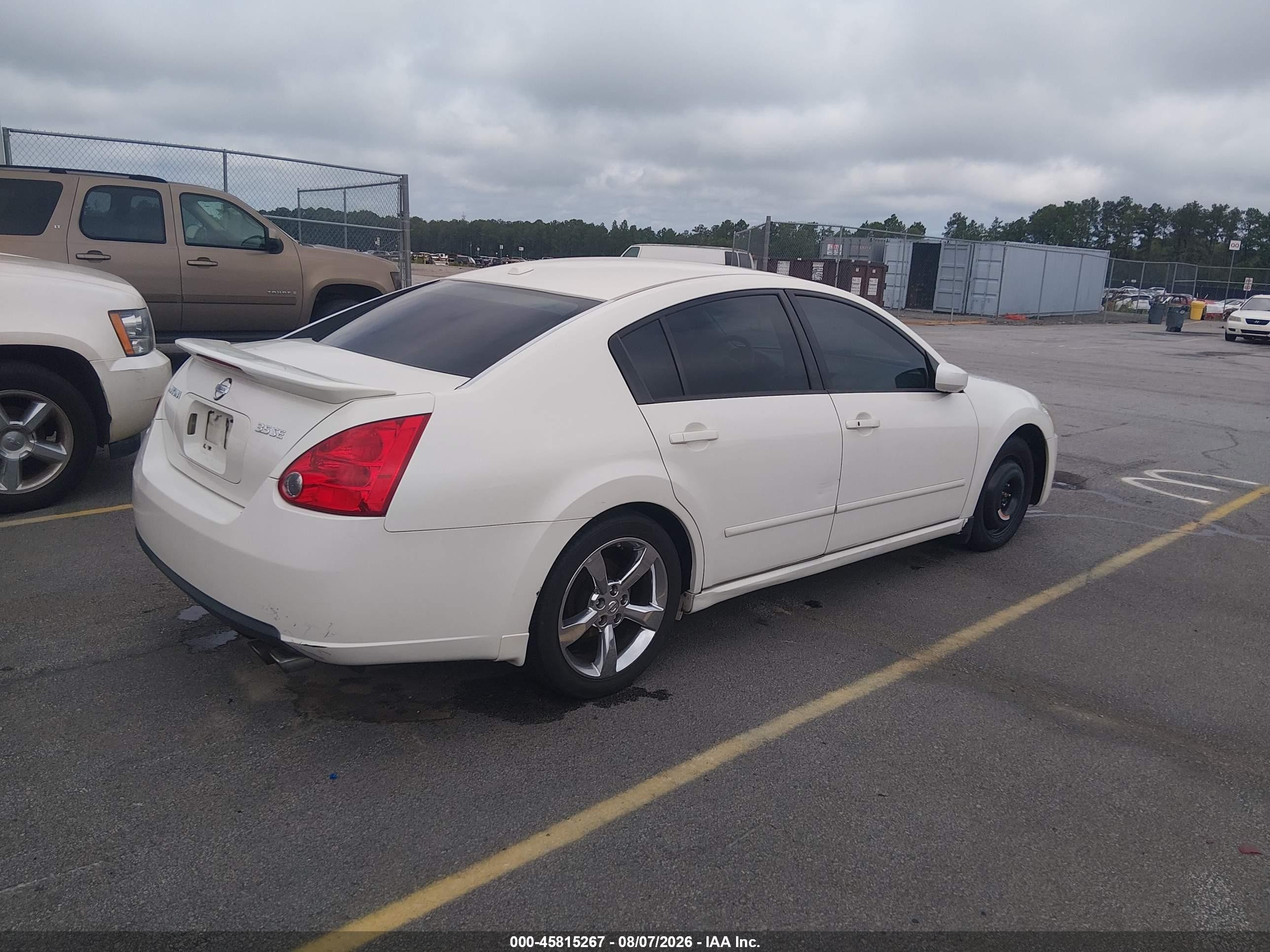 2008 Nissan Maxima 3.5 Se White vin: 1N4BA41E48C839060
