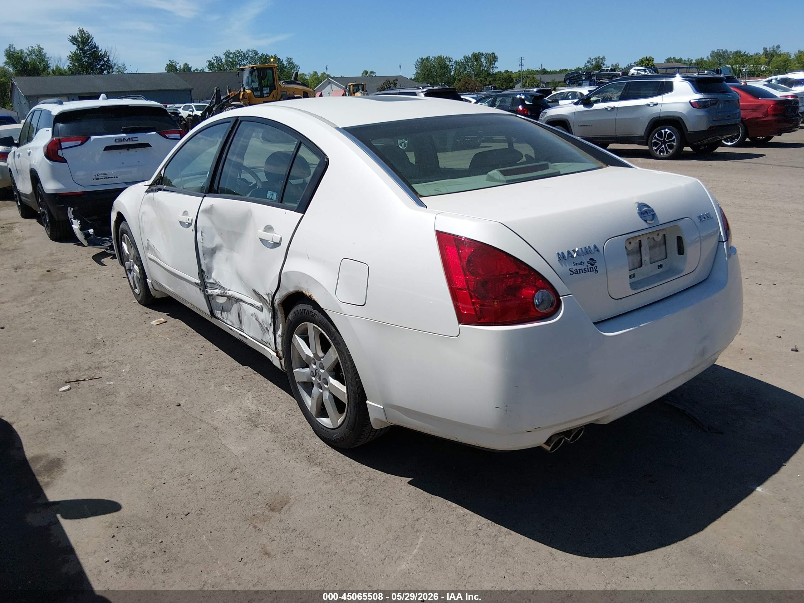 2004 Nissan Maxima 3.5 Sl White vin: 1N4BA41E54C882896