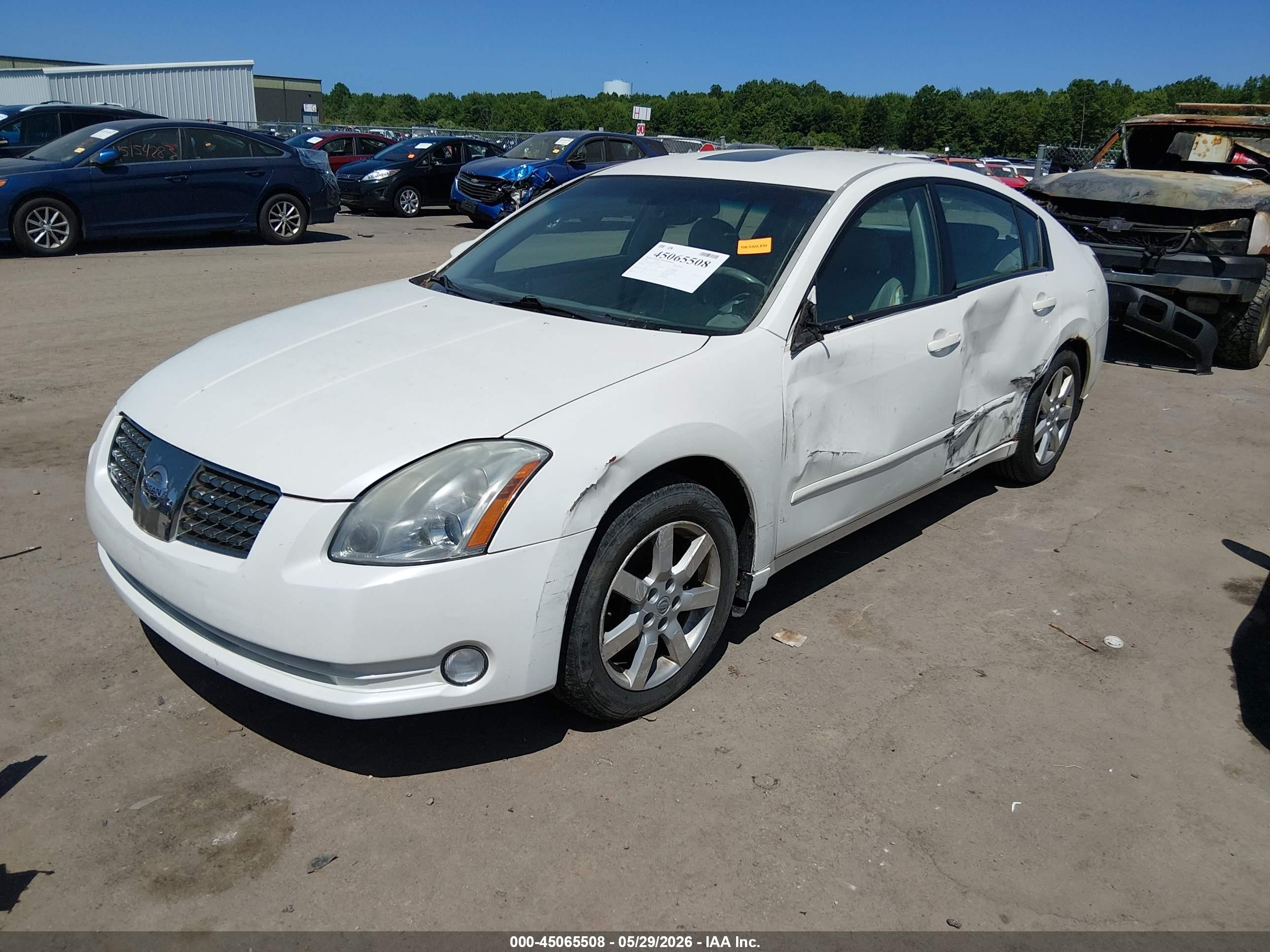 2004 Nissan Maxima 3.5 Sl White vin: 1N4BA41E54C882896
