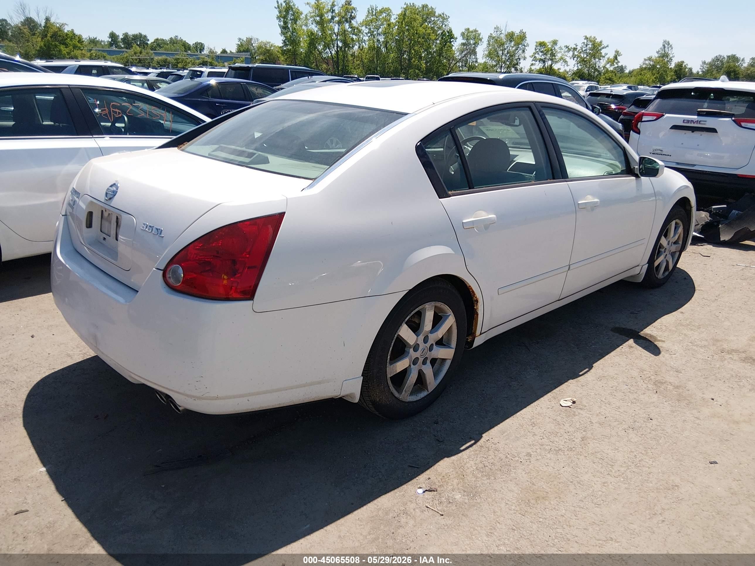 2004 Nissan Maxima 3.5 Sl White vin: 1N4BA41E54C882896