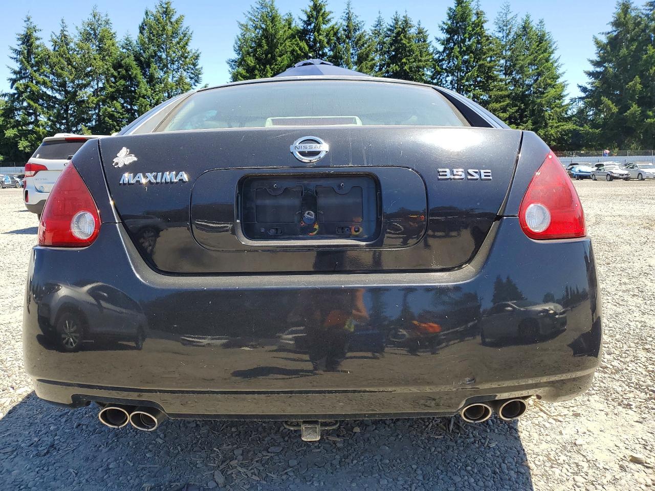 2004 Nissan Maxima 3.5 Se Black vin: 1N4BA41E54C928632