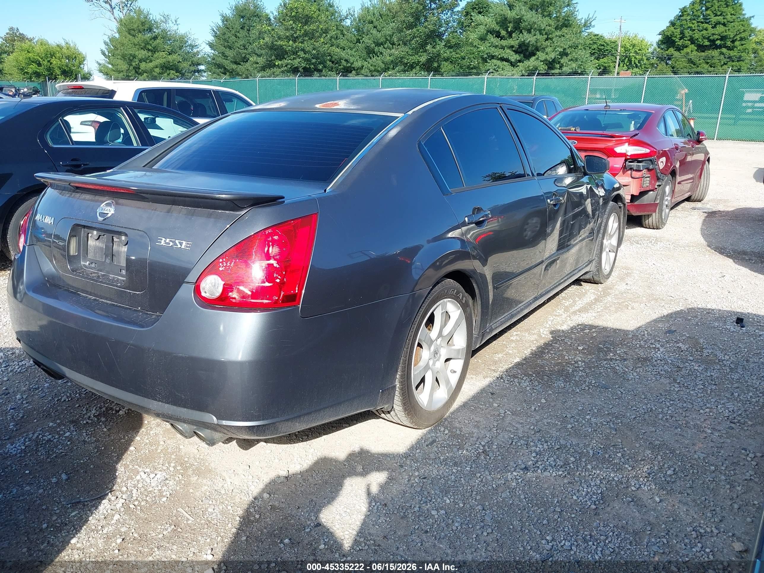 2008 Nissan Maxima 3.5 Se Gray vin: 1N4BA41E58C825507