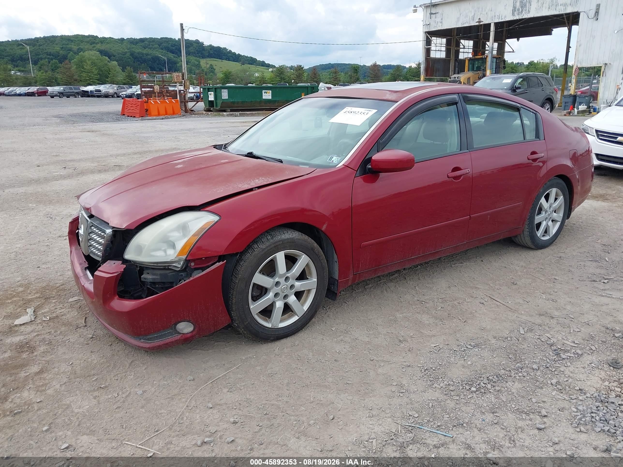 2005 Nissan Maxima 3.5 Sl Red vin: 1N4BA41E65C810641