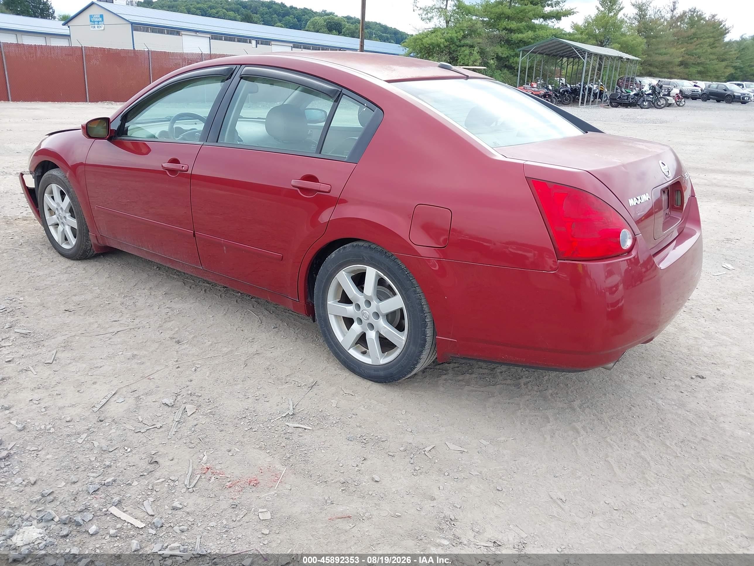 2005 Nissan Maxima 3.5 Sl Red vin: 1N4BA41E65C810641