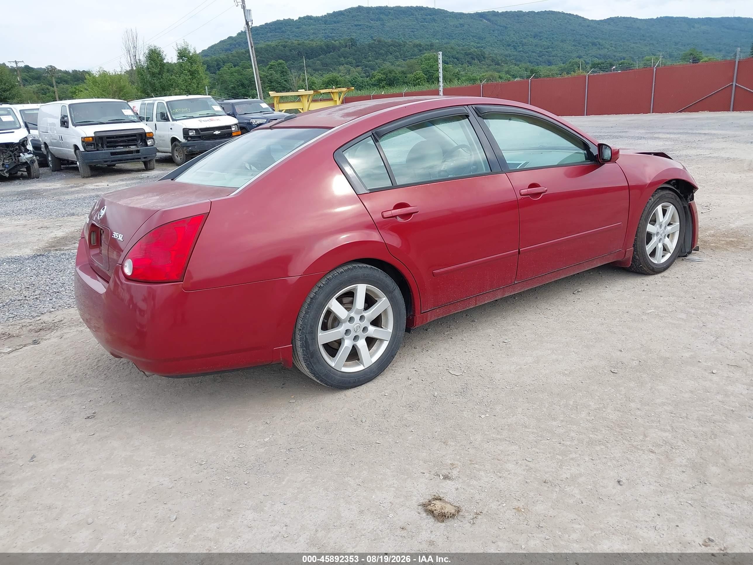 2005 Nissan Maxima 3.5 Sl Red vin: 1N4BA41E65C810641