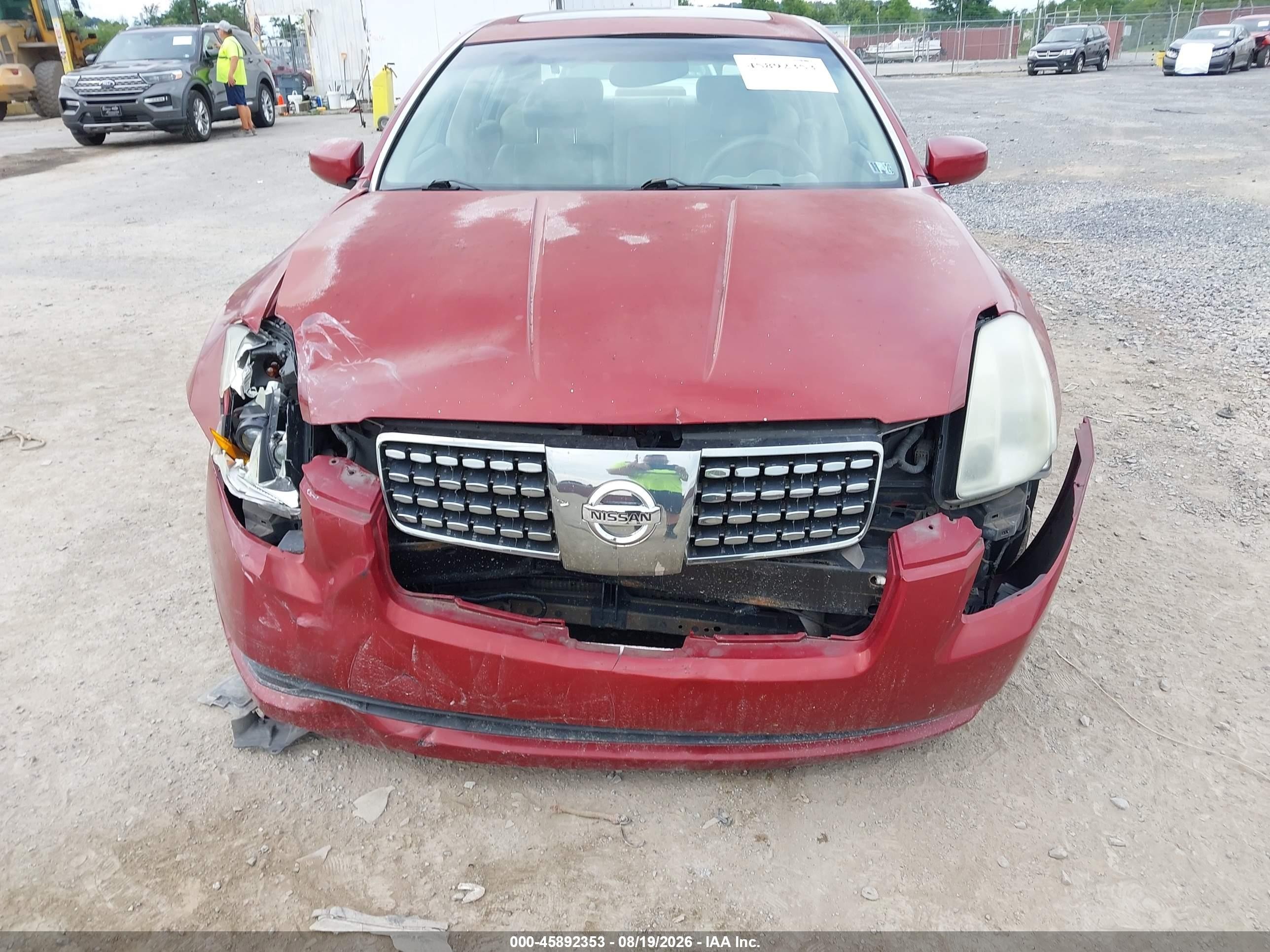 2005 Nissan Maxima 3.5 Sl Red vin: 1N4BA41E65C810641