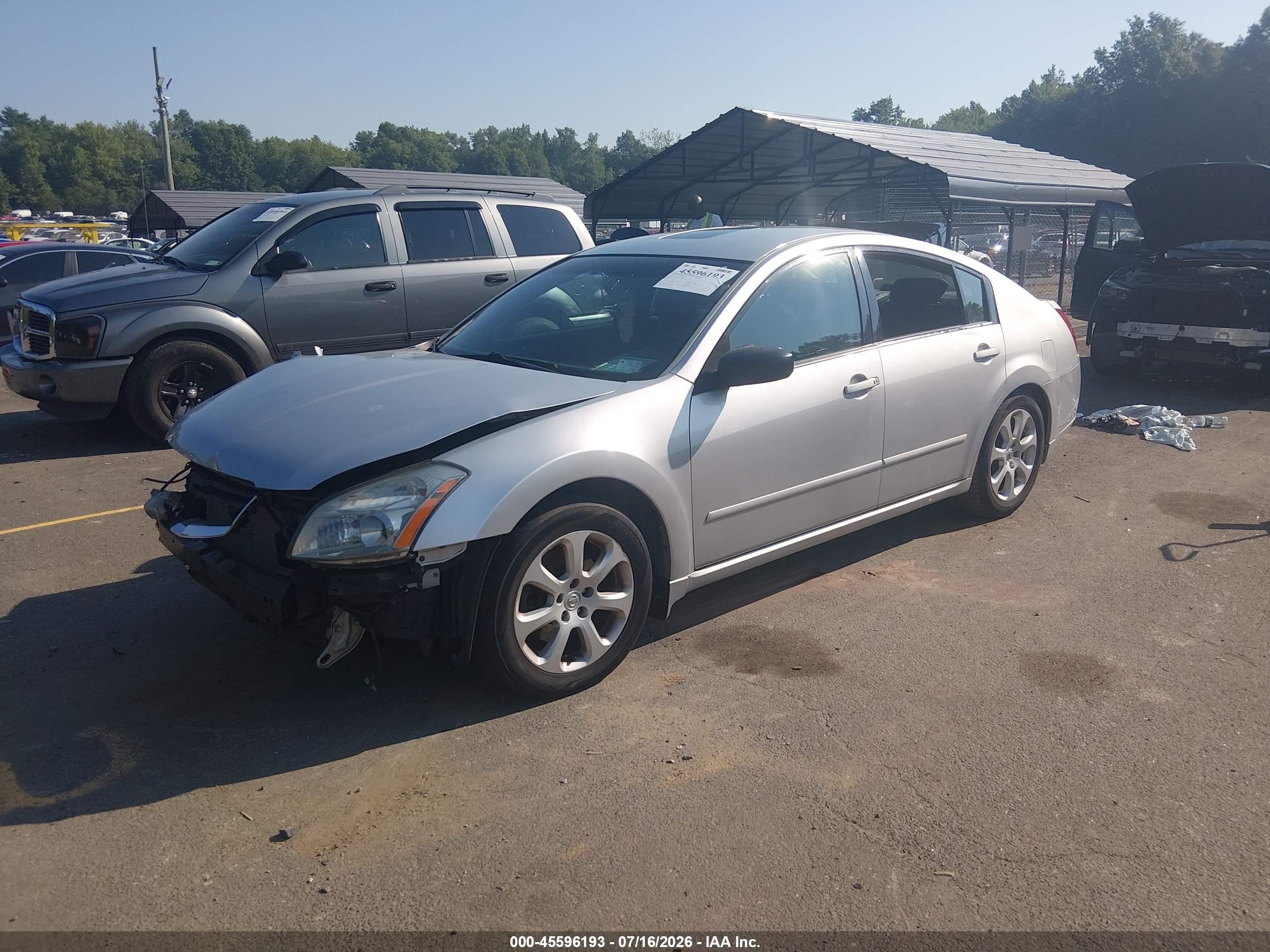 2007 Nissan Maxima 3.5 Sl Silver vin: 1N4BA41E67C812070