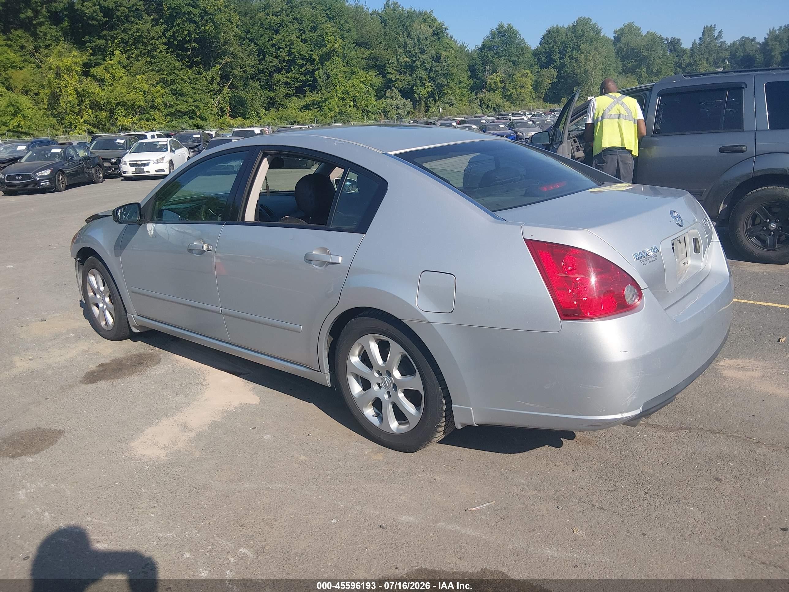 2007 Nissan Maxima 3.5 Sl Silver vin: 1N4BA41E67C812070