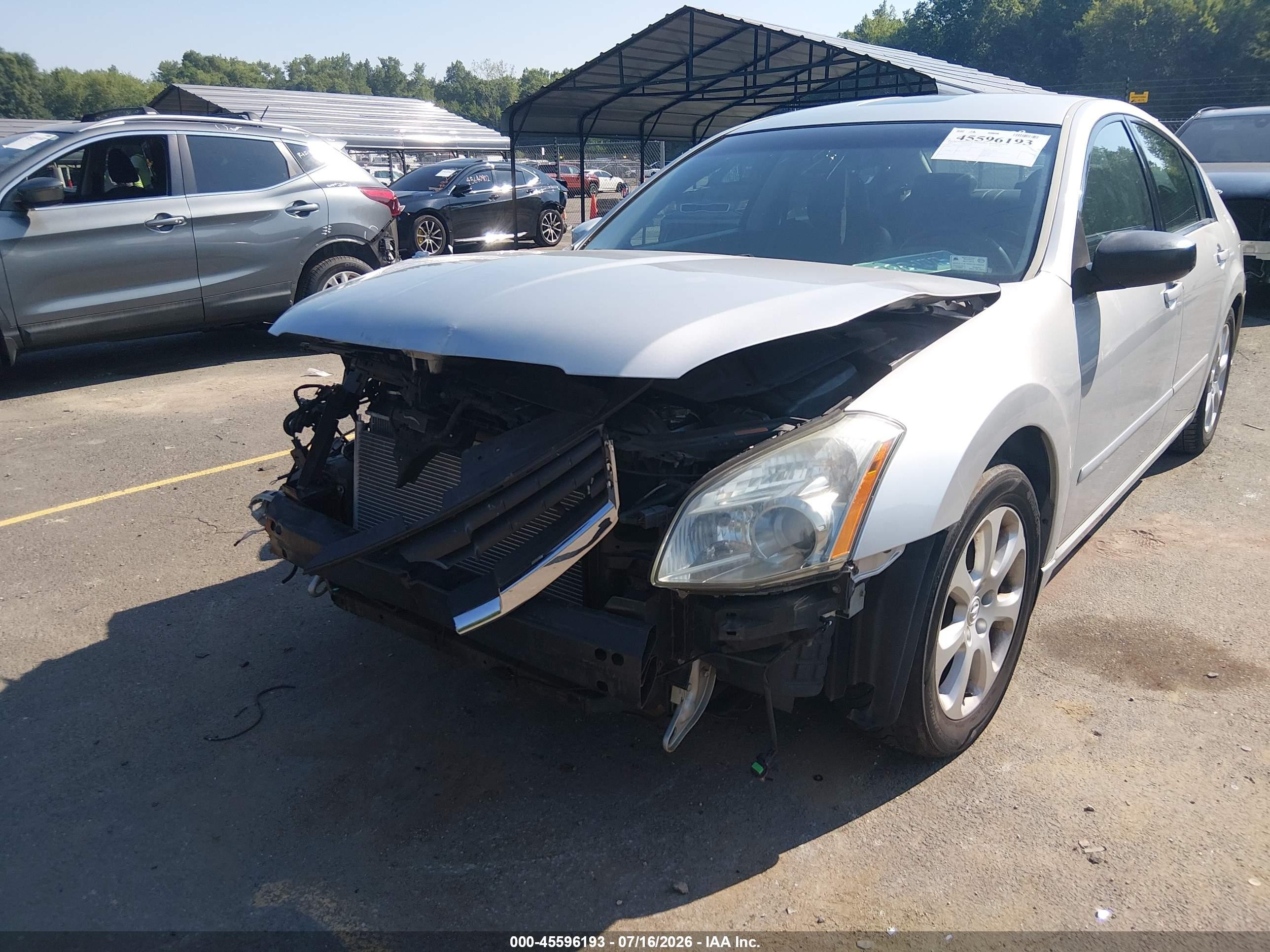 2007 Nissan Maxima 3.5 Sl Silver vin: 1N4BA41E67C812070