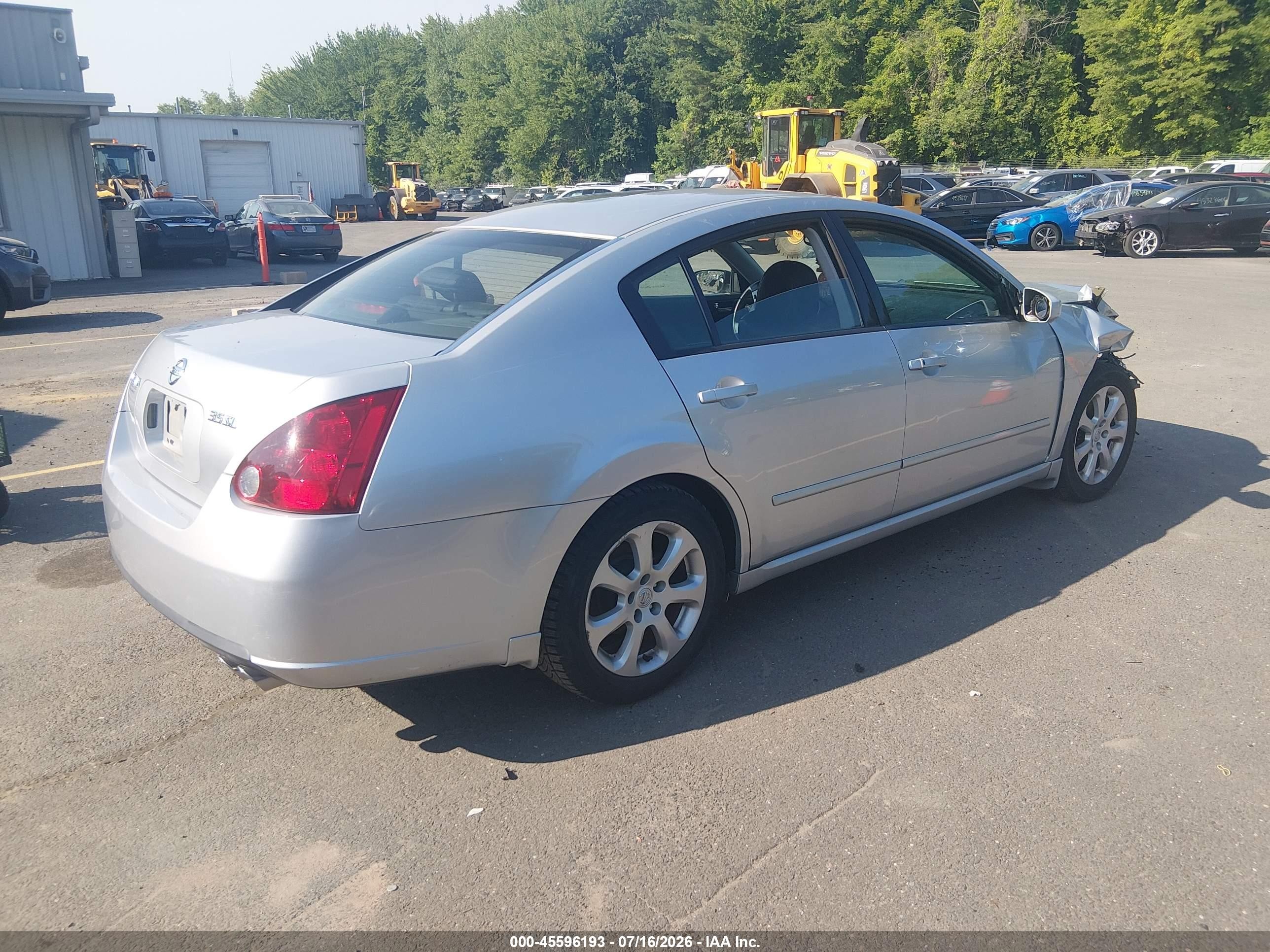 2007 Nissan Maxima 3.5 Sl Silver vin: 1N4BA41E67C812070