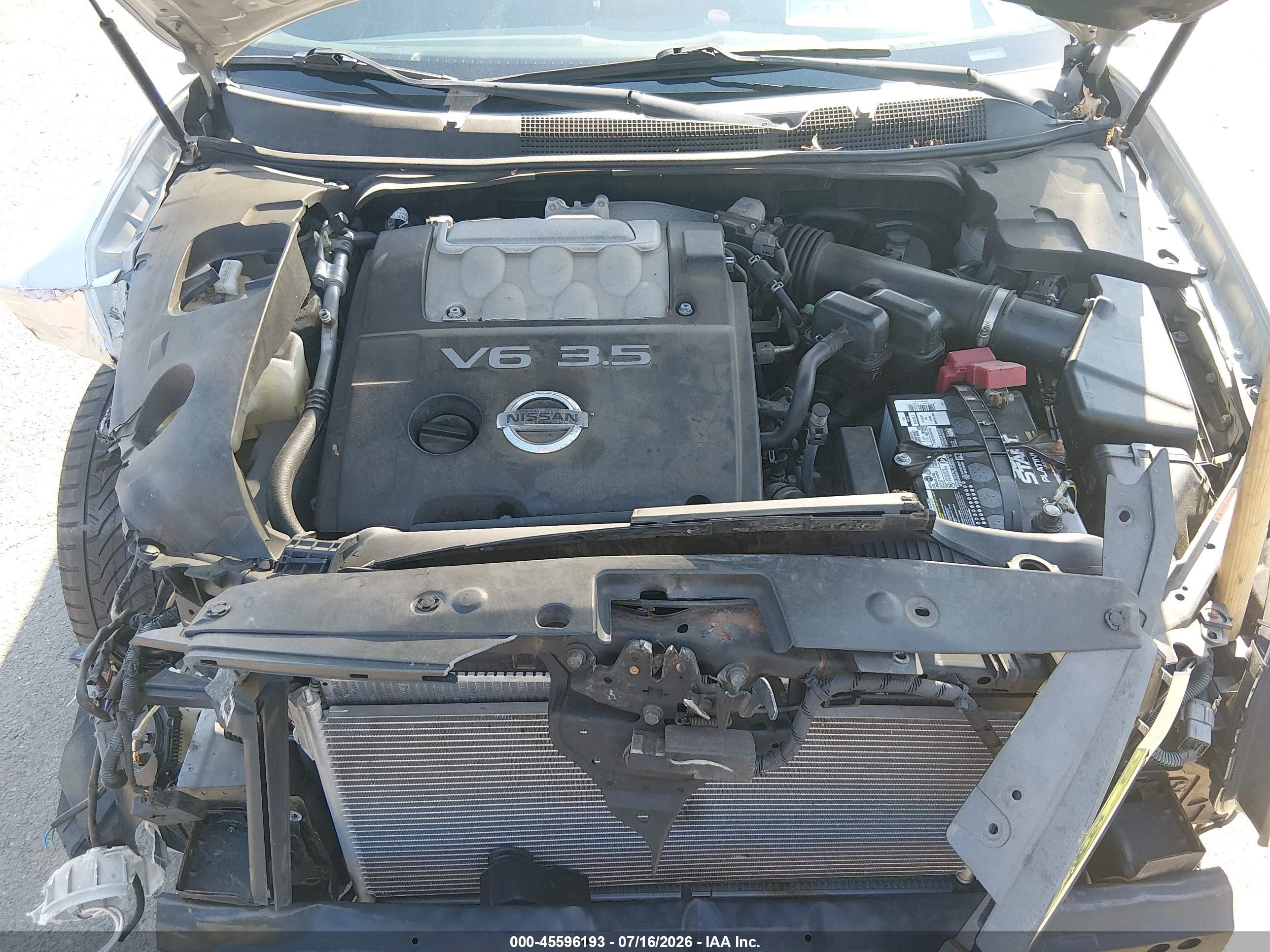 2007 Nissan Maxima 3.5 Sl Silver vin: 1N4BA41E67C812070