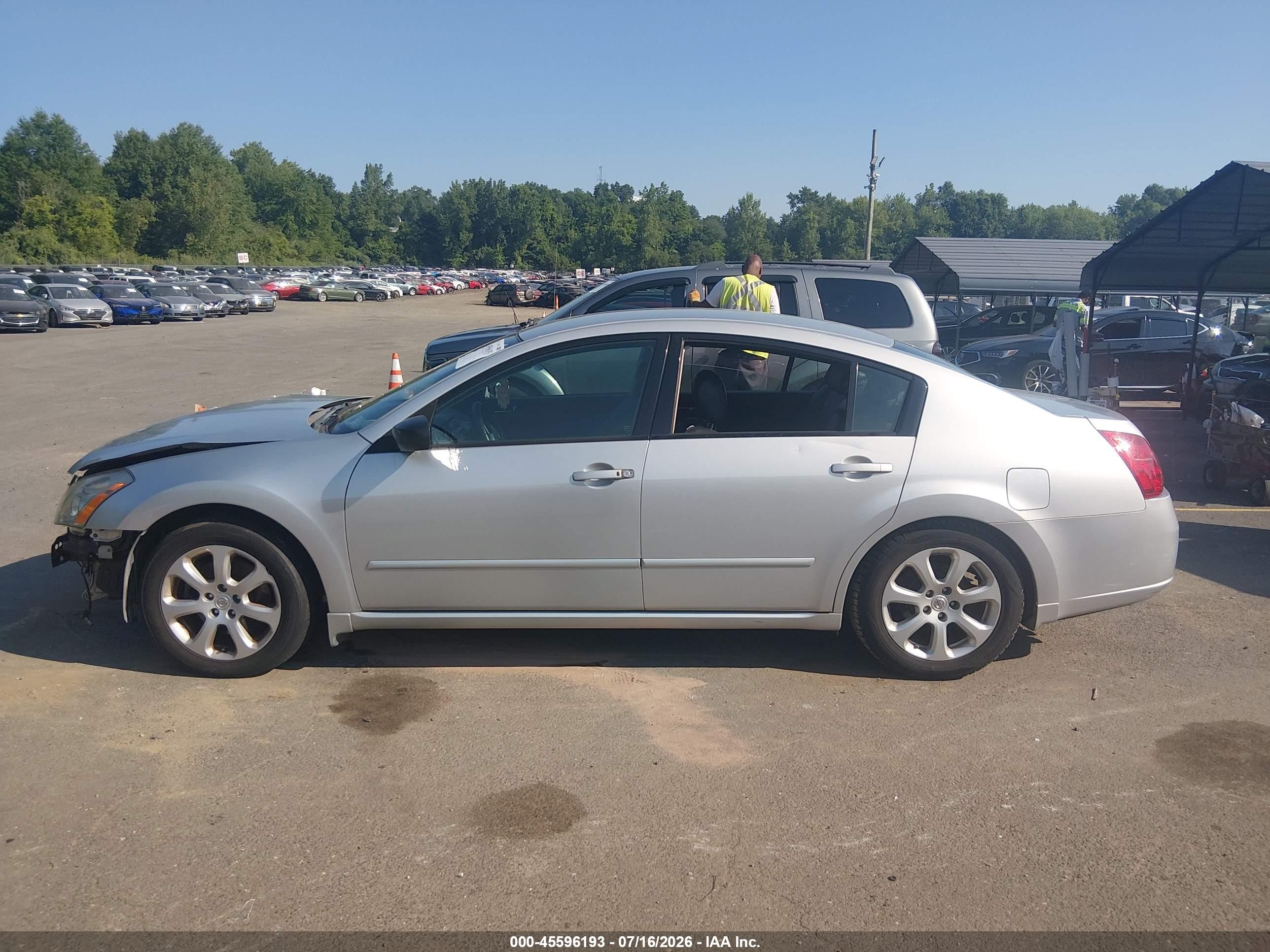 2007 Nissan Maxima 3.5 Sl Silver vin: 1N4BA41E67C812070