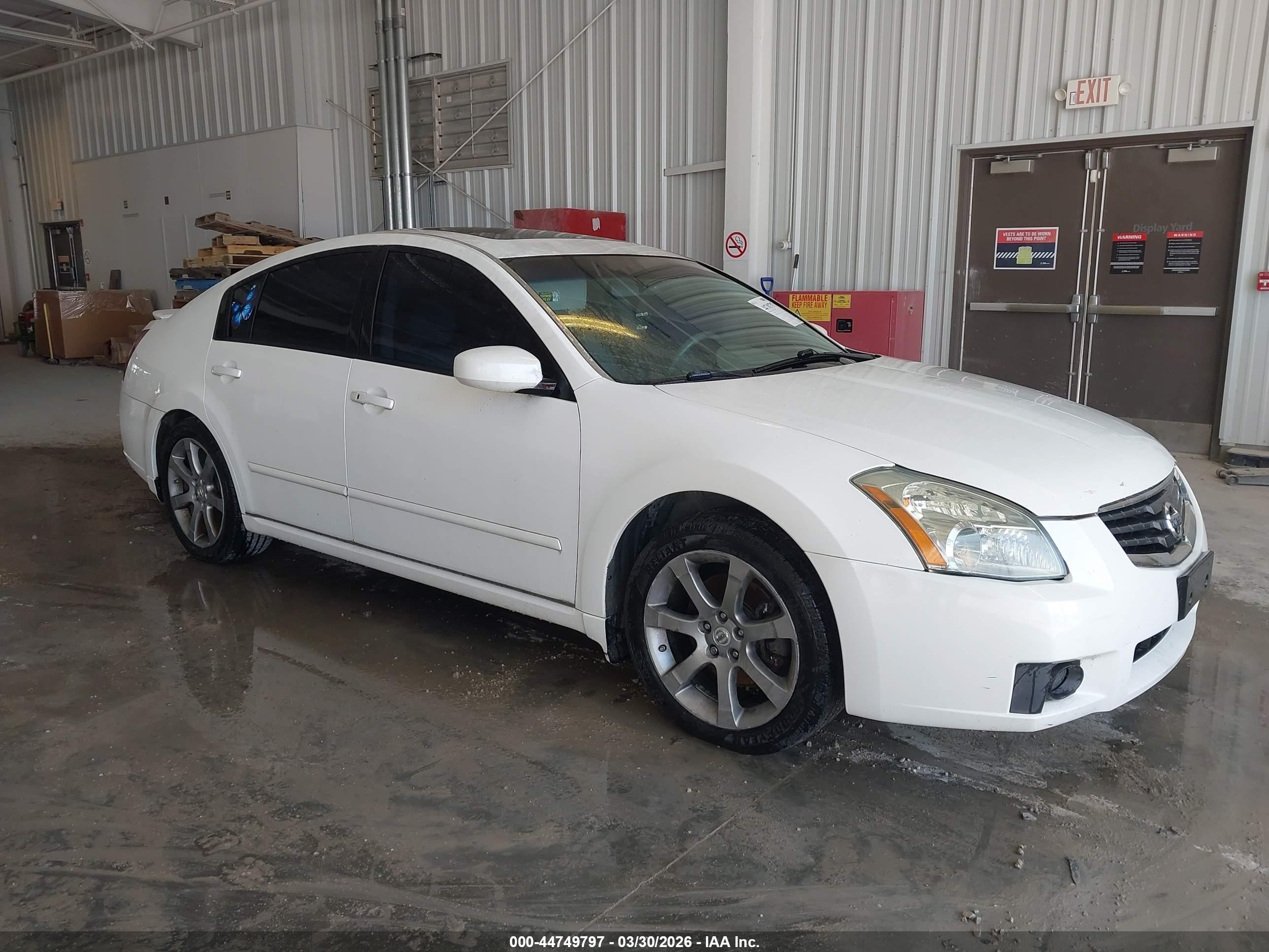 2007 Nissan Maxima 3.5 Se White vin: 1N4BA41E67C844727