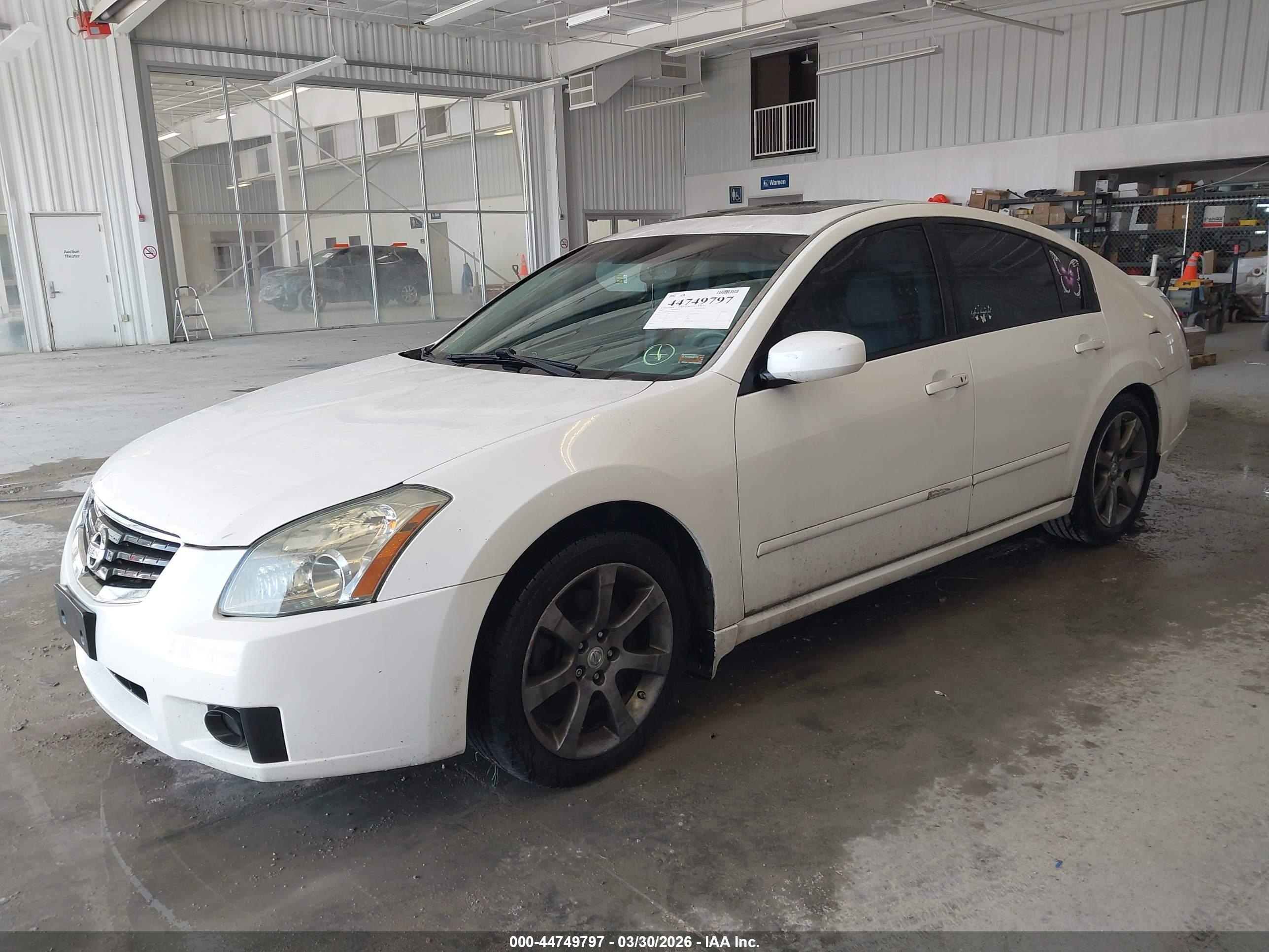 2007 Nissan Maxima 3.5 Se White vin: 1N4BA41E67C844727