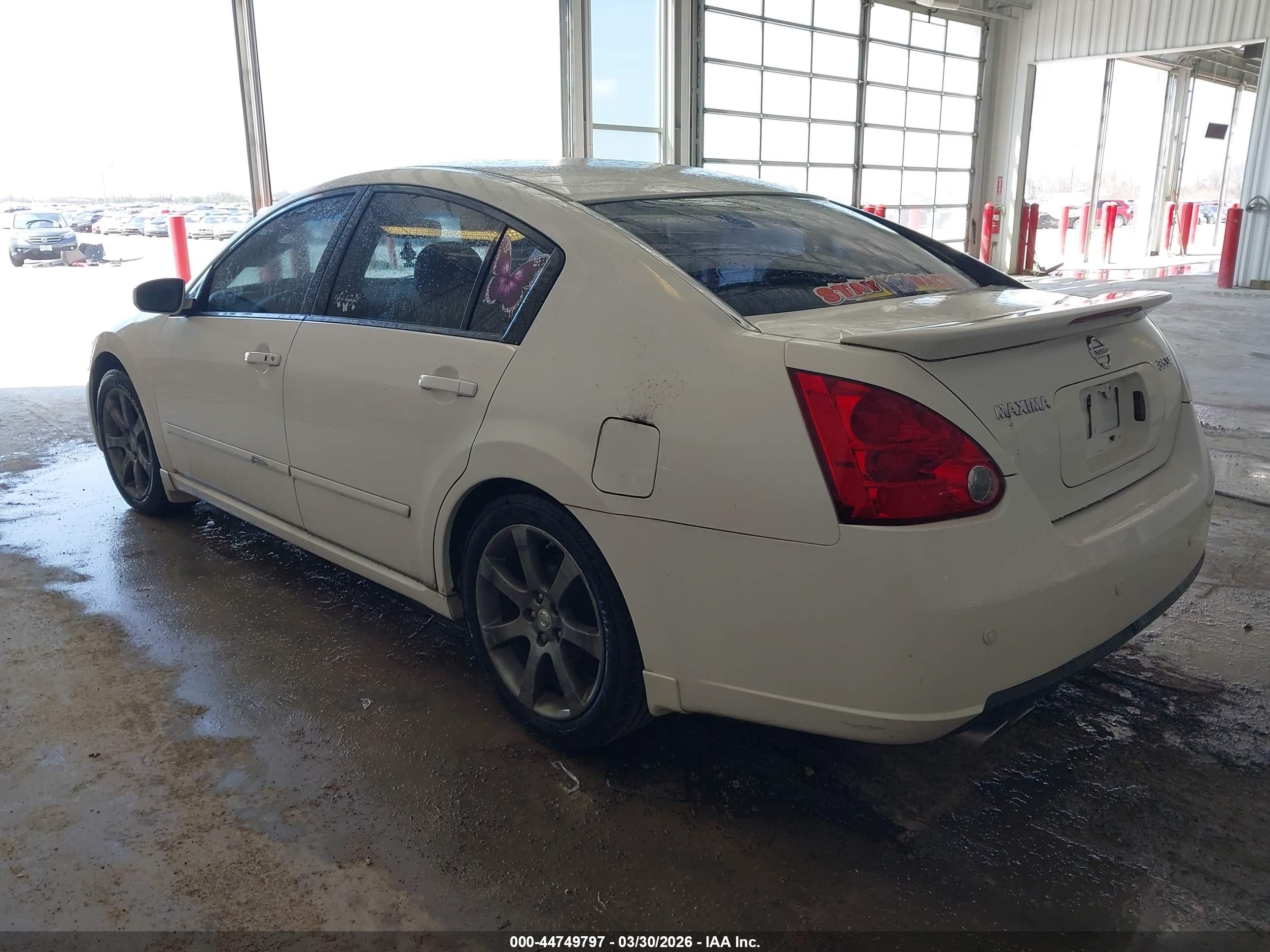 2007 Nissan Maxima 3.5 Se White vin: 1N4BA41E67C844727