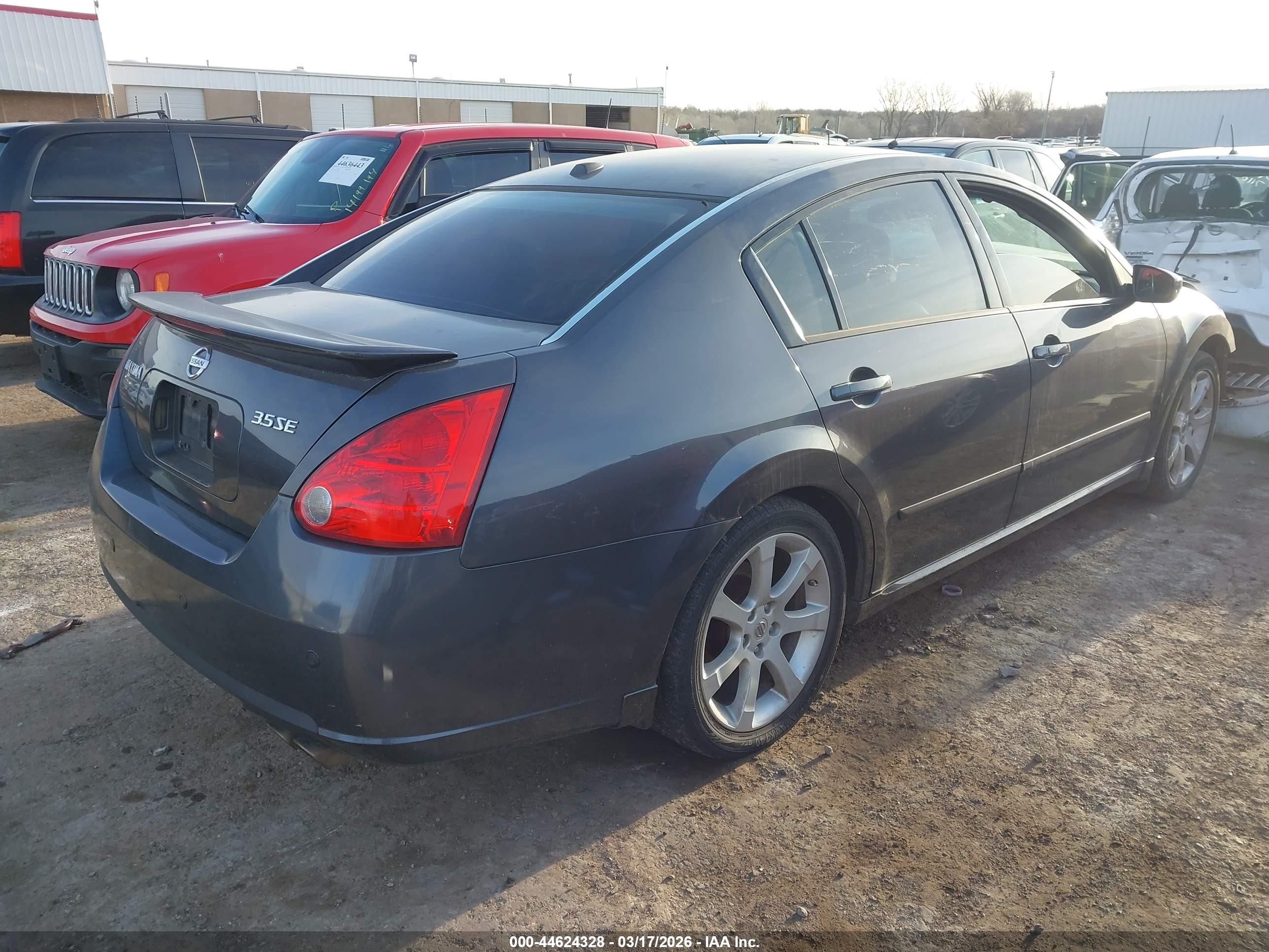 2008 Nissan Maxima 3.5 Se Black vin: 1N4BA41E68C804293