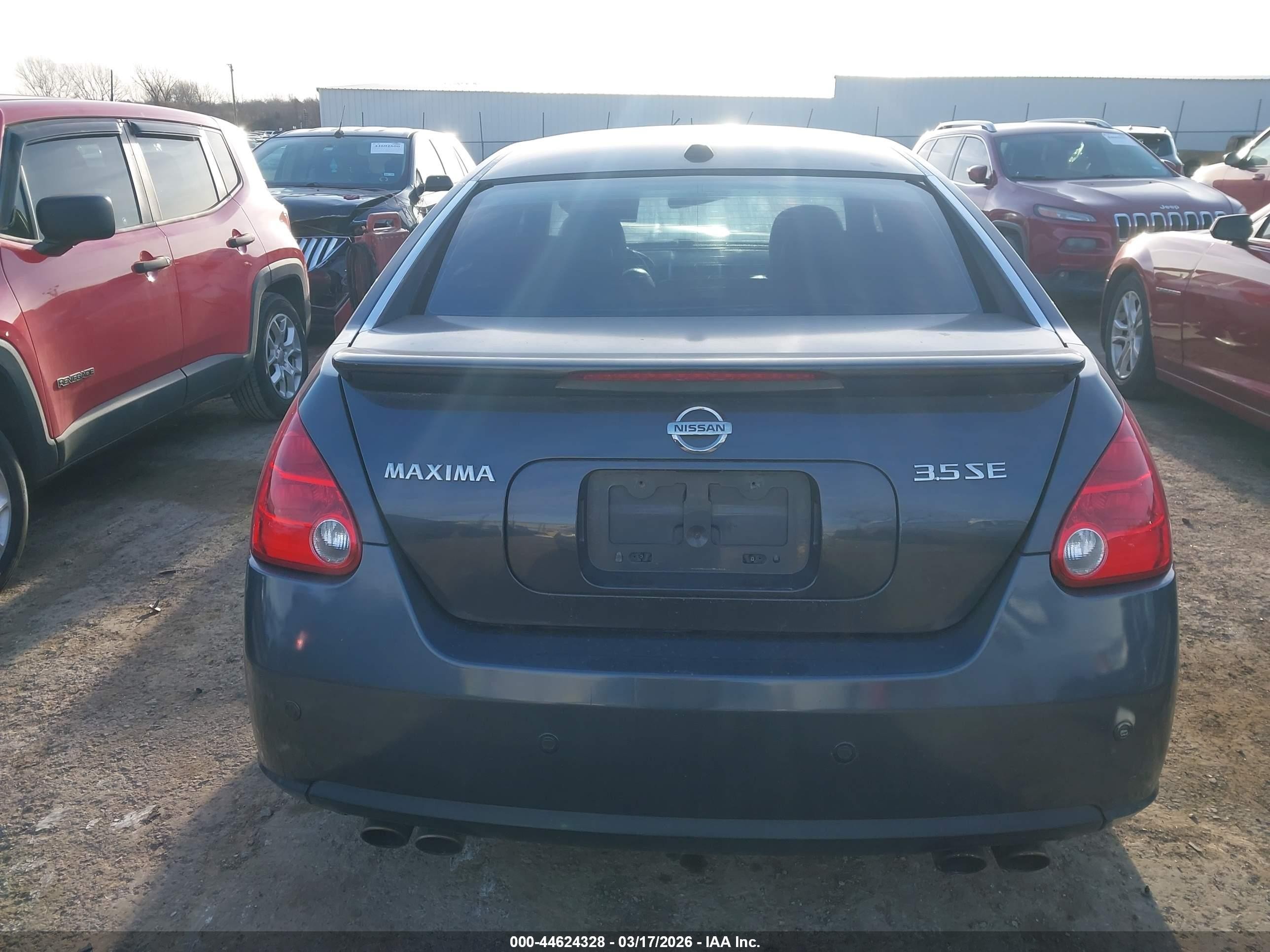 2008 Nissan Maxima 3.5 Se Black vin: 1N4BA41E68C804293