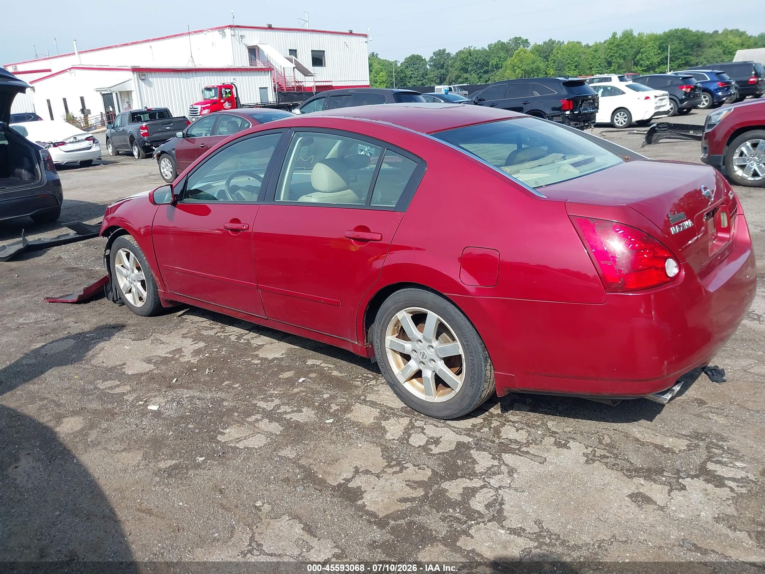 2004 Nissan Maxima 3.5 Sl Red vin: 1N4BA41E74C873097