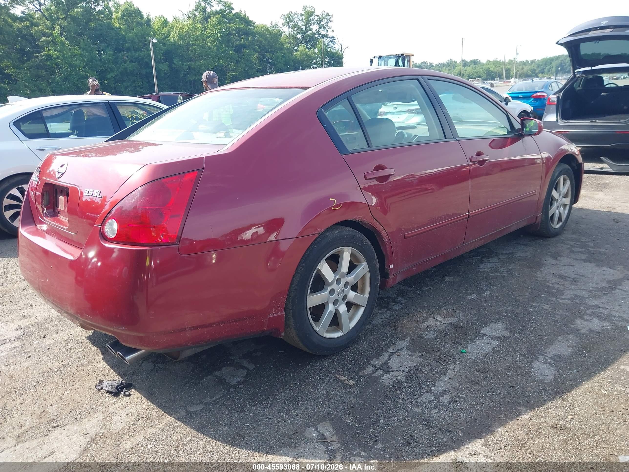 2004 Nissan Maxima 3.5 Sl Red vin: 1N4BA41E74C873097