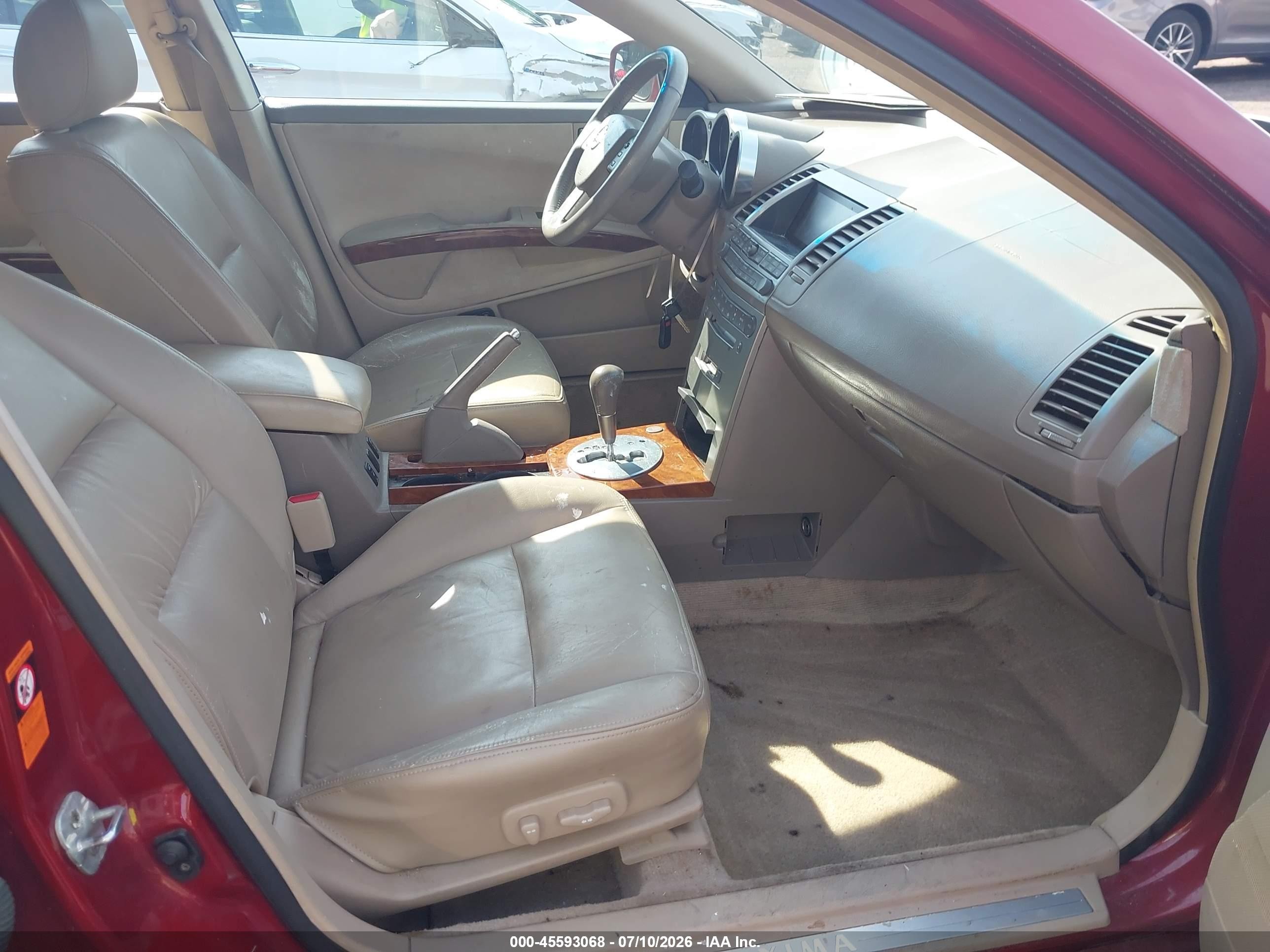 2004 Nissan Maxima 3.5 Sl Red vin: 1N4BA41E74C873097