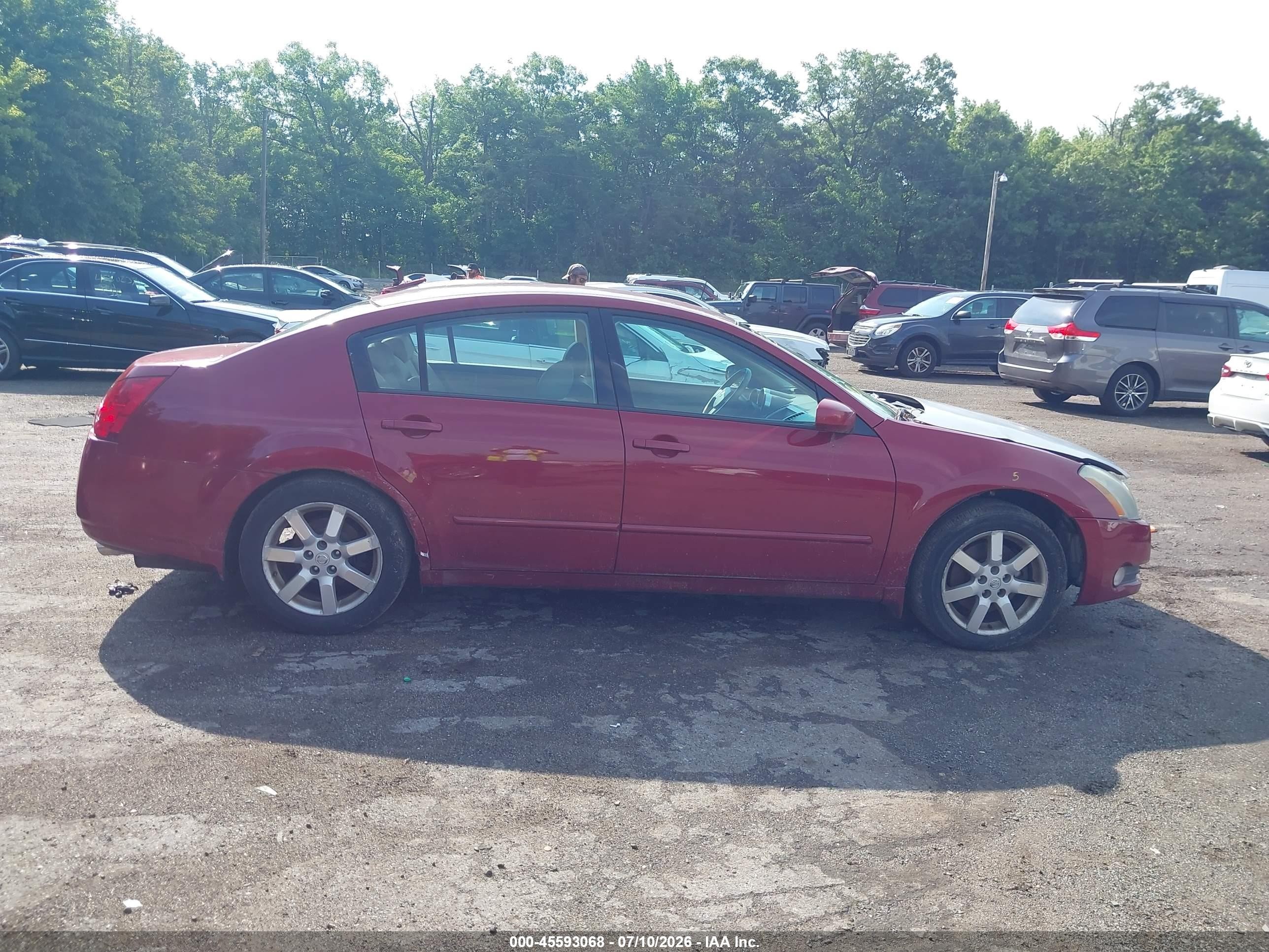 2004 Nissan Maxima 3.5 Sl Red vin: 1N4BA41E74C873097
