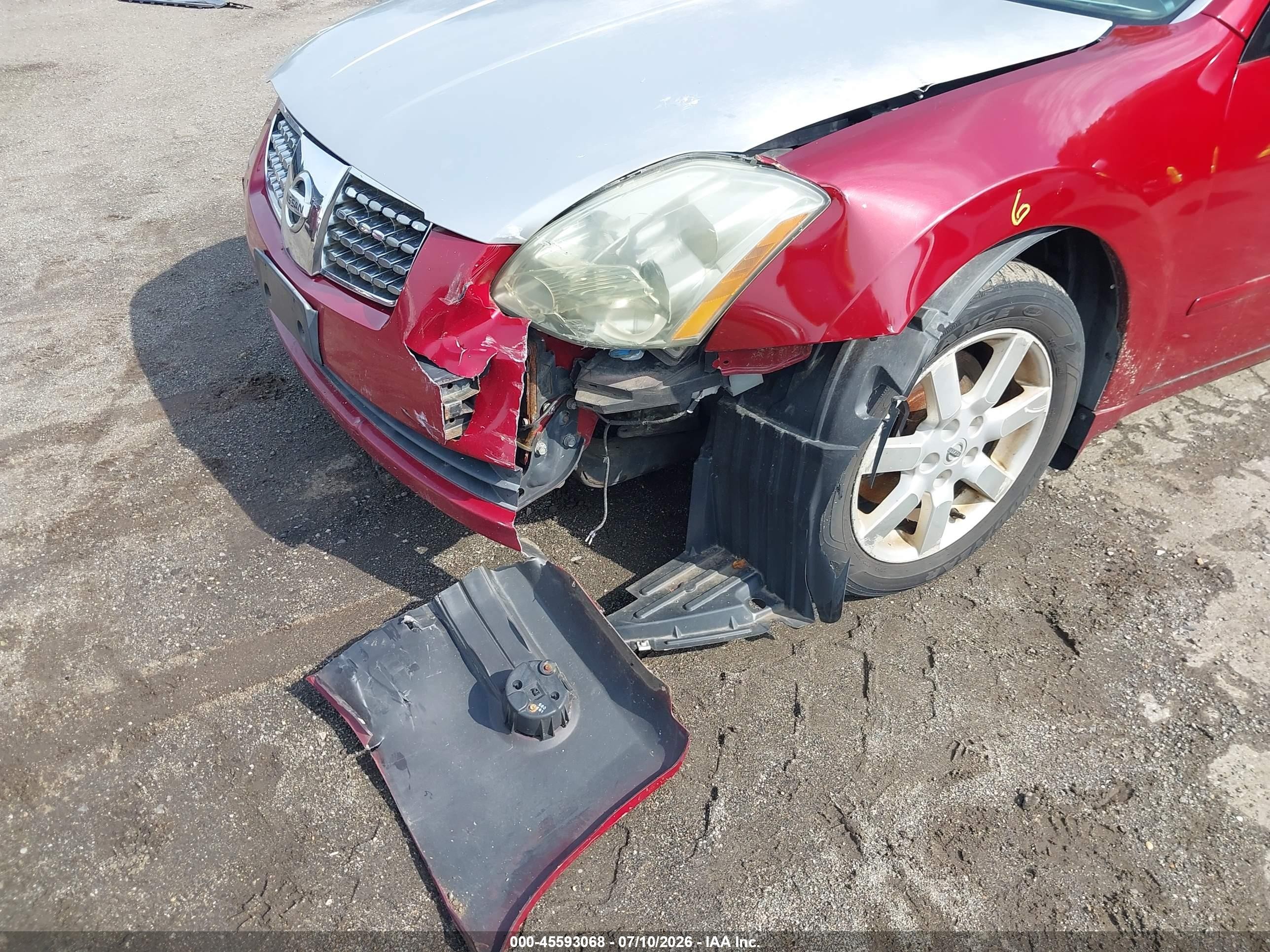 2004 Nissan Maxima 3.5 Sl Red vin: 1N4BA41E74C873097