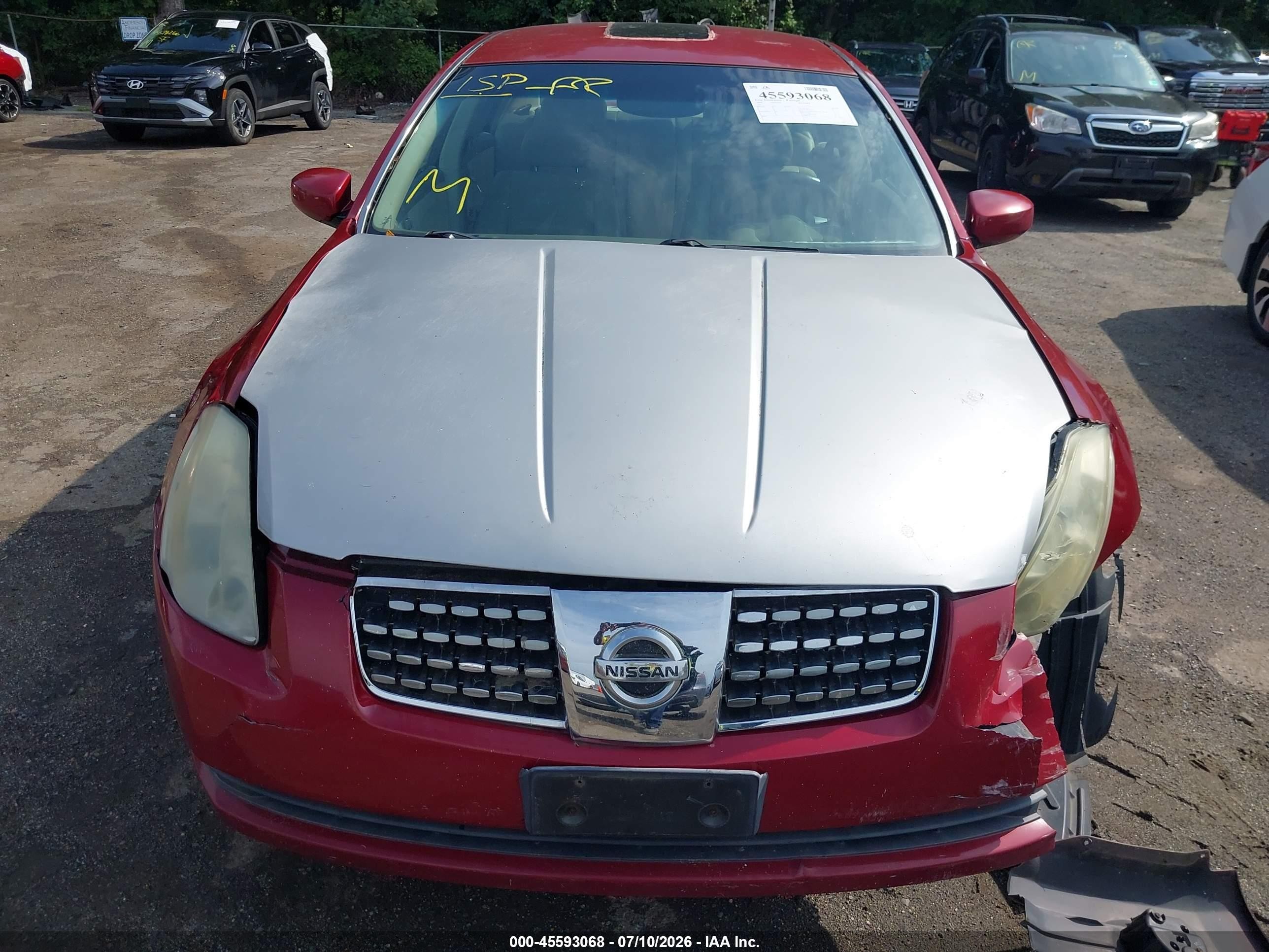 2004 Nissan Maxima 3.5 Sl Red vin: 1N4BA41E74C873097
