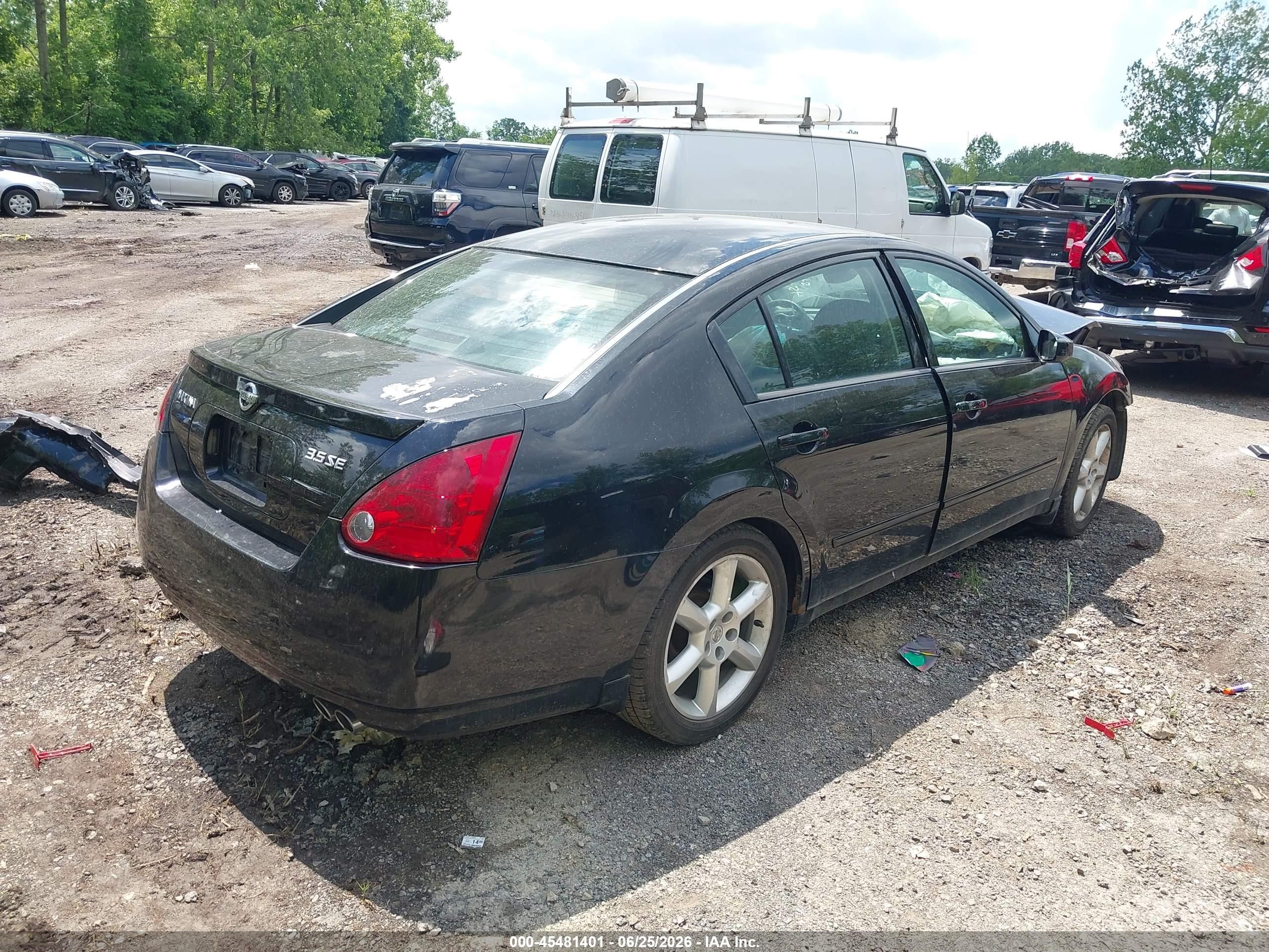 2004 Nissan Maxima 3.5 Se Black vin: 1N4BA41E74C898212