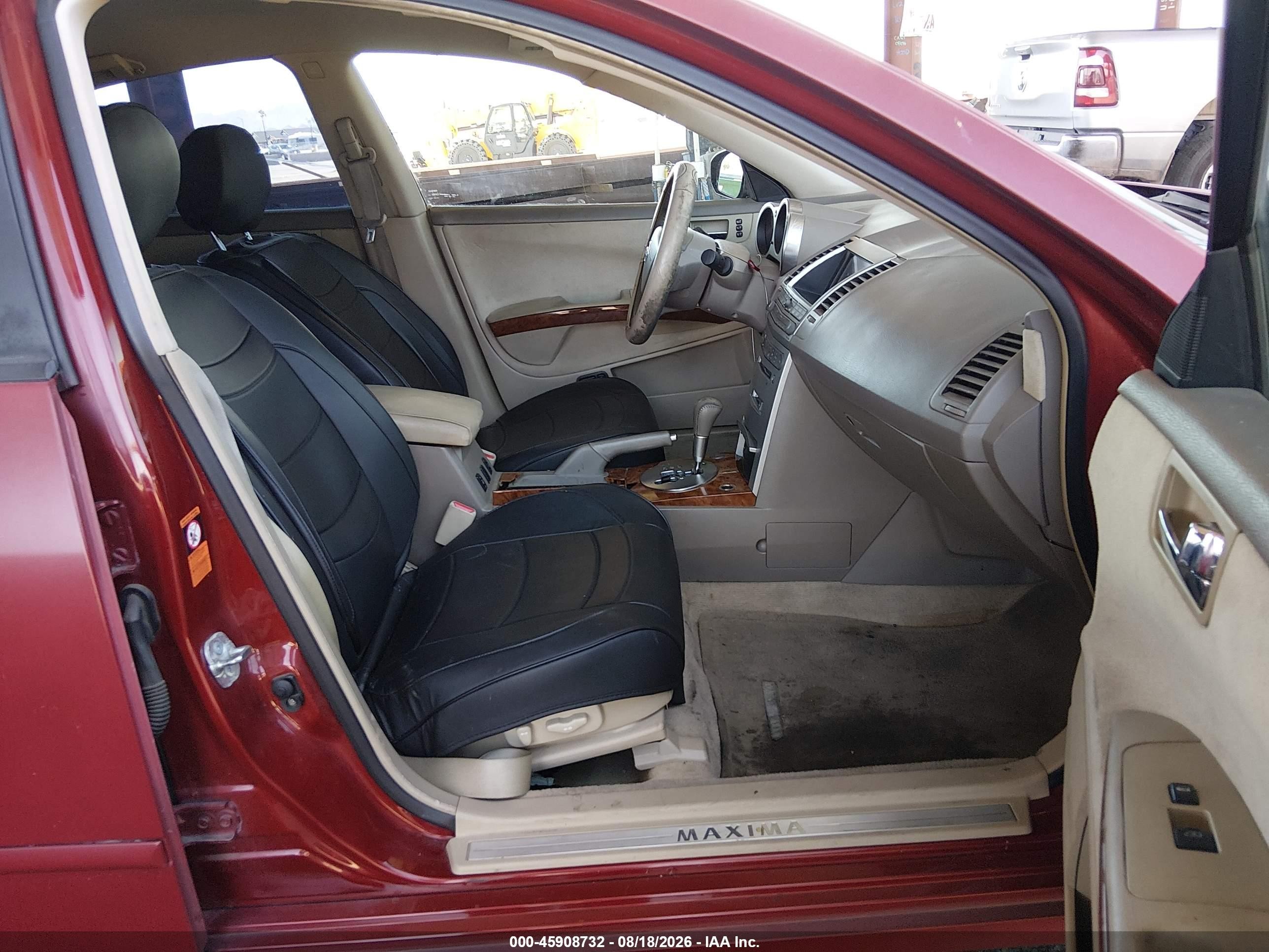 2006 Nissan Maxima 3.5 Sl Red vin: 1N4BA41E76C851751