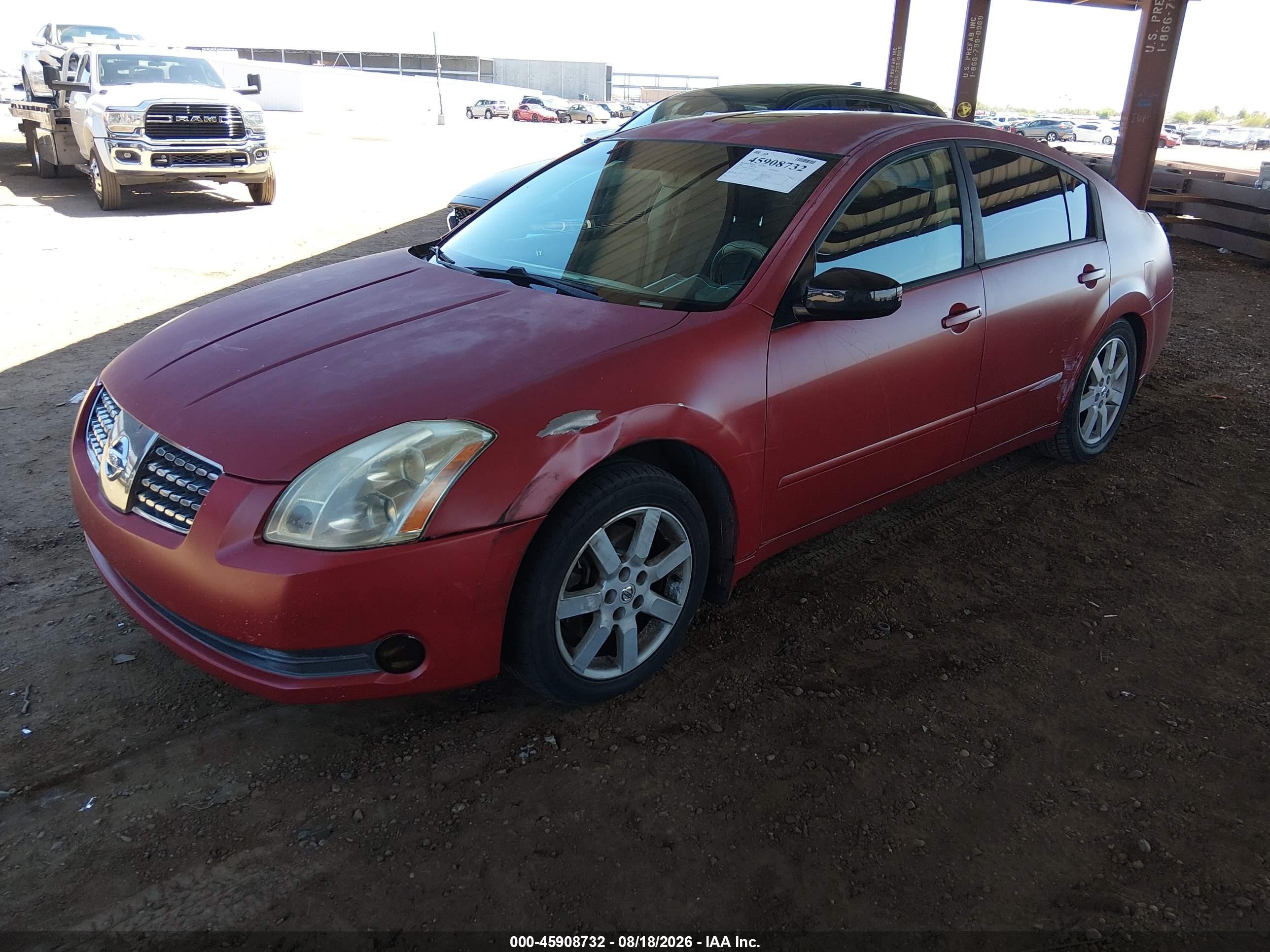 2006 Nissan Maxima 3.5 Sl Red vin: 1N4BA41E76C851751