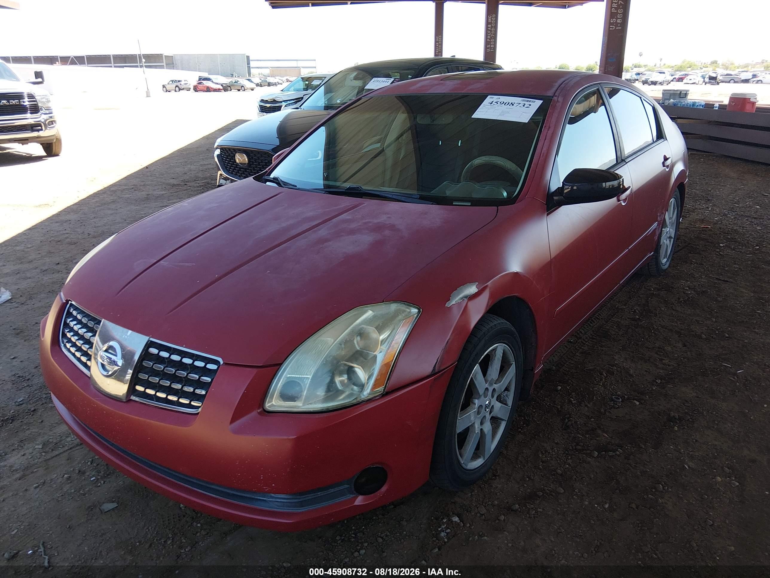 2006 Nissan Maxima 3.5 Sl Red vin: 1N4BA41E76C851751