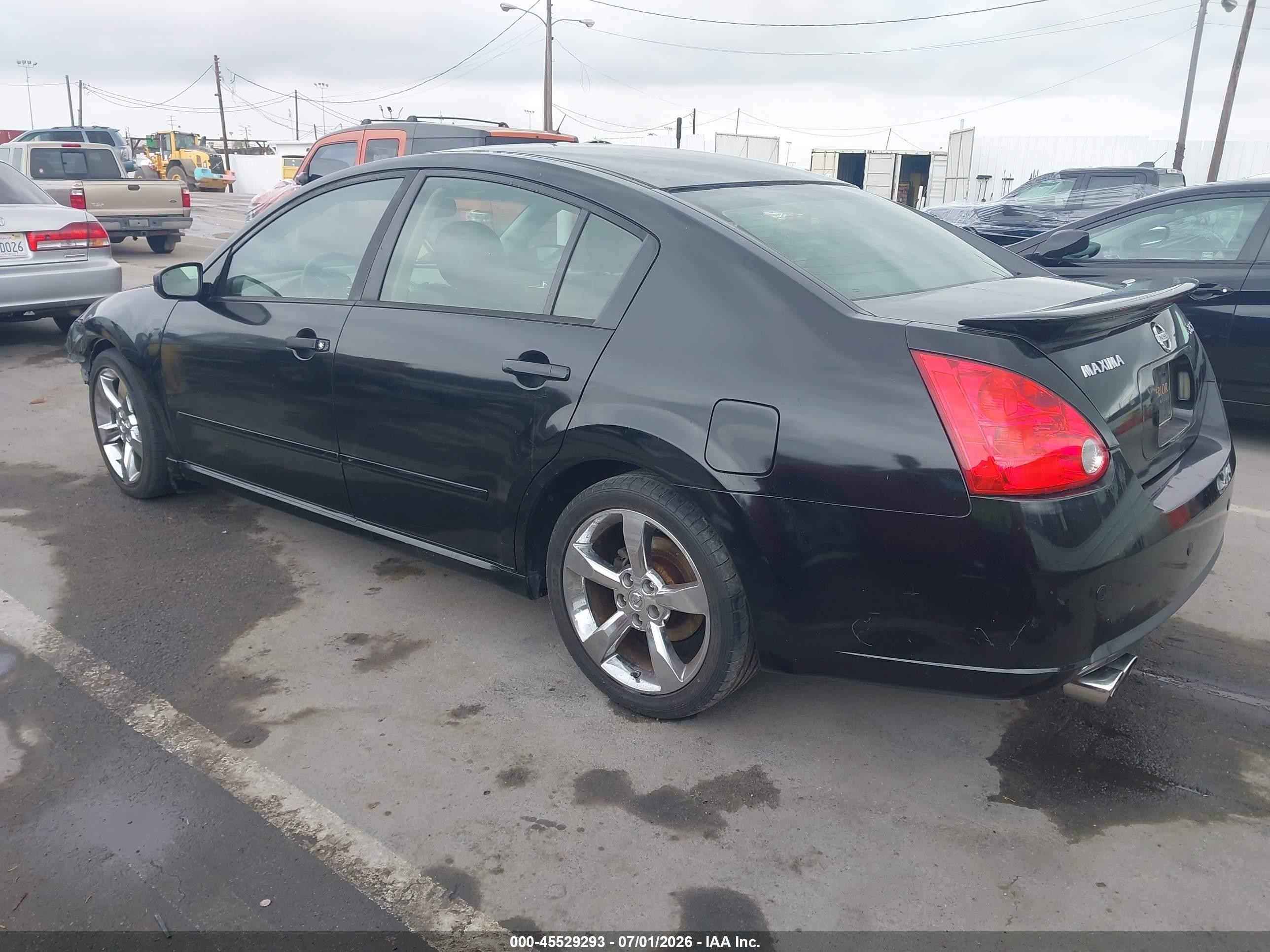 2007 Nissan Maxima 3.5 Se Black vin: 1N4BA41E77C807248