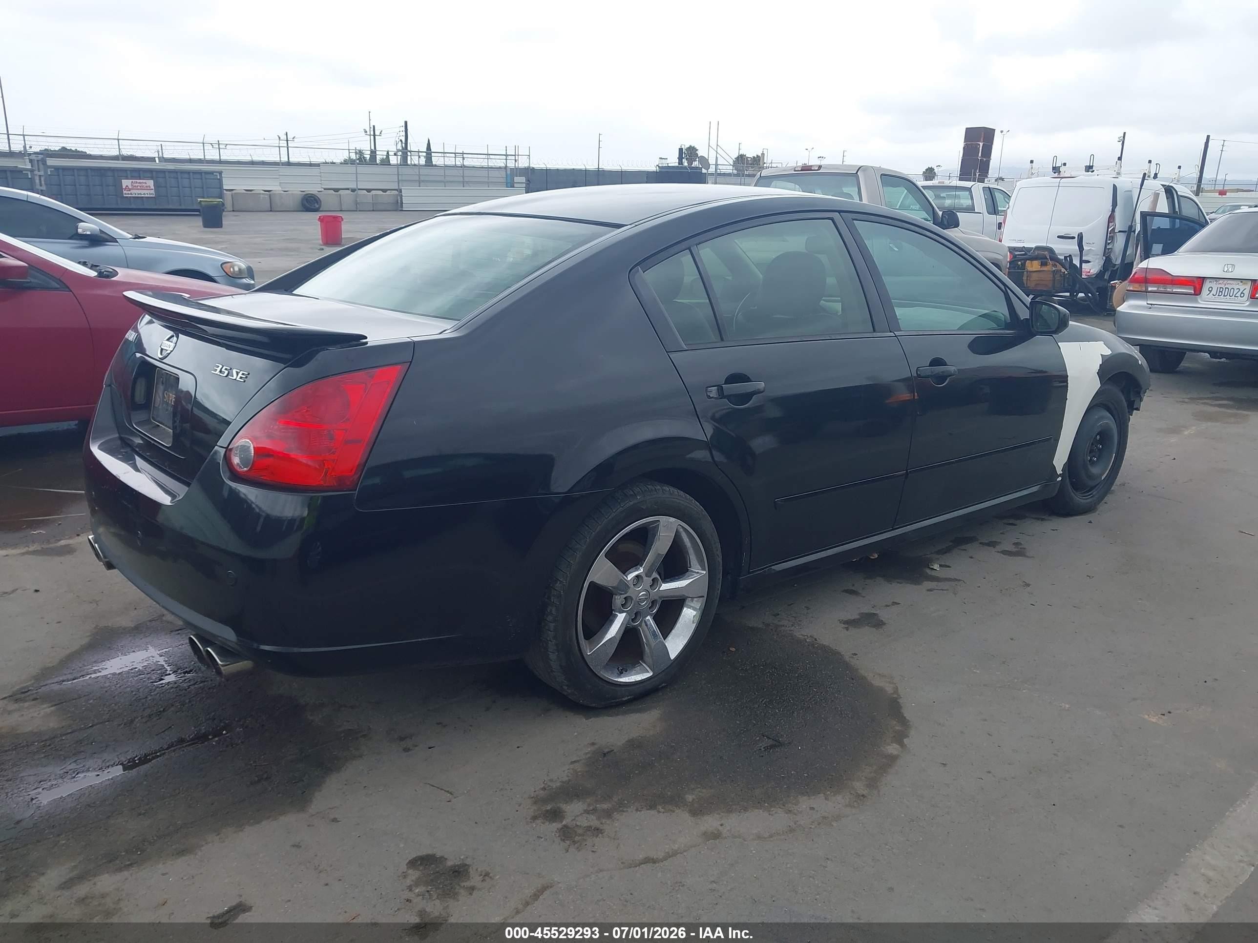 2007 Nissan Maxima 3.5 Se Black vin: 1N4BA41E77C807248