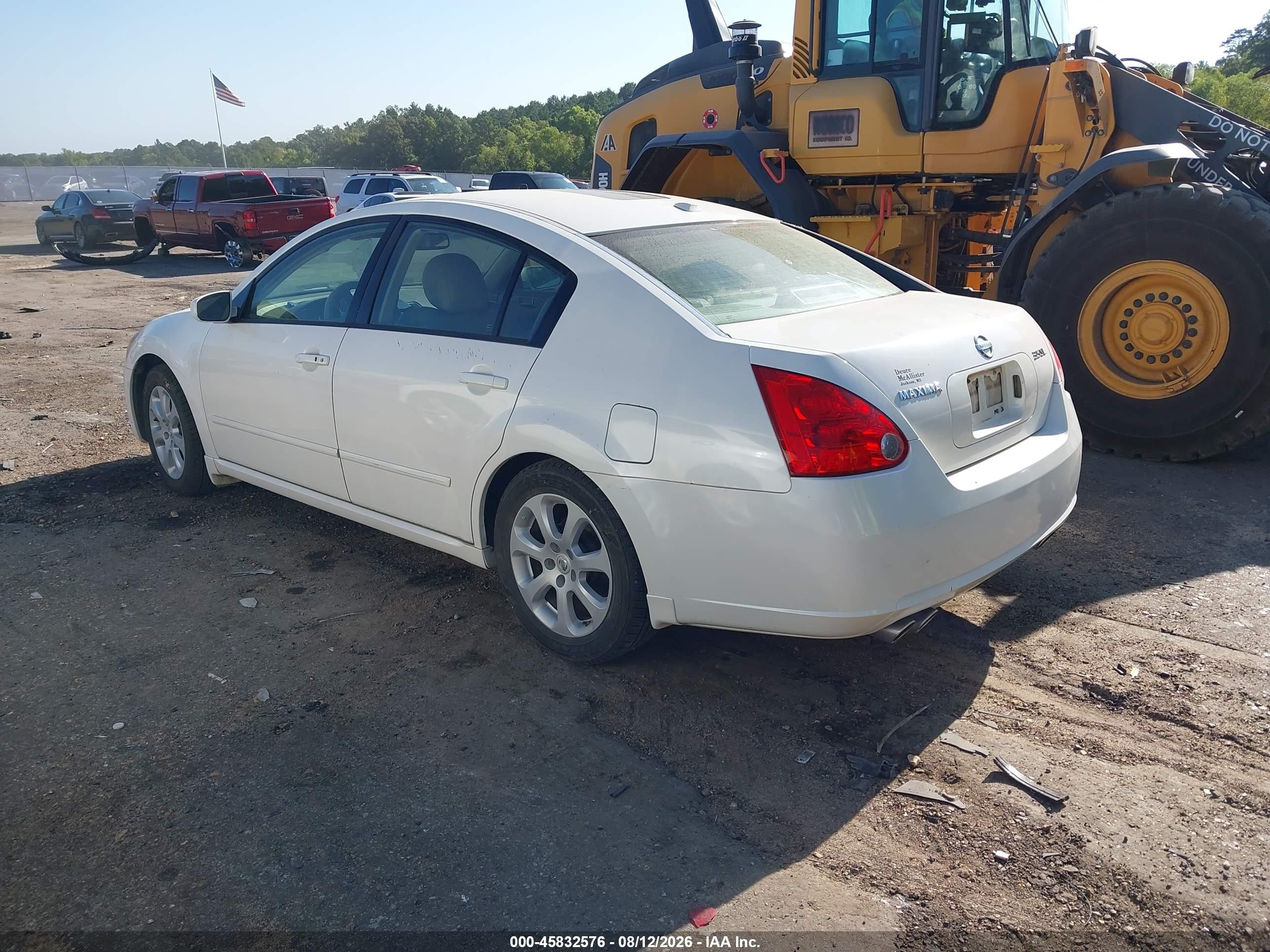 2008 Nissan Maxima 3.5 Sl White vin: 1N4BA41E78C826142