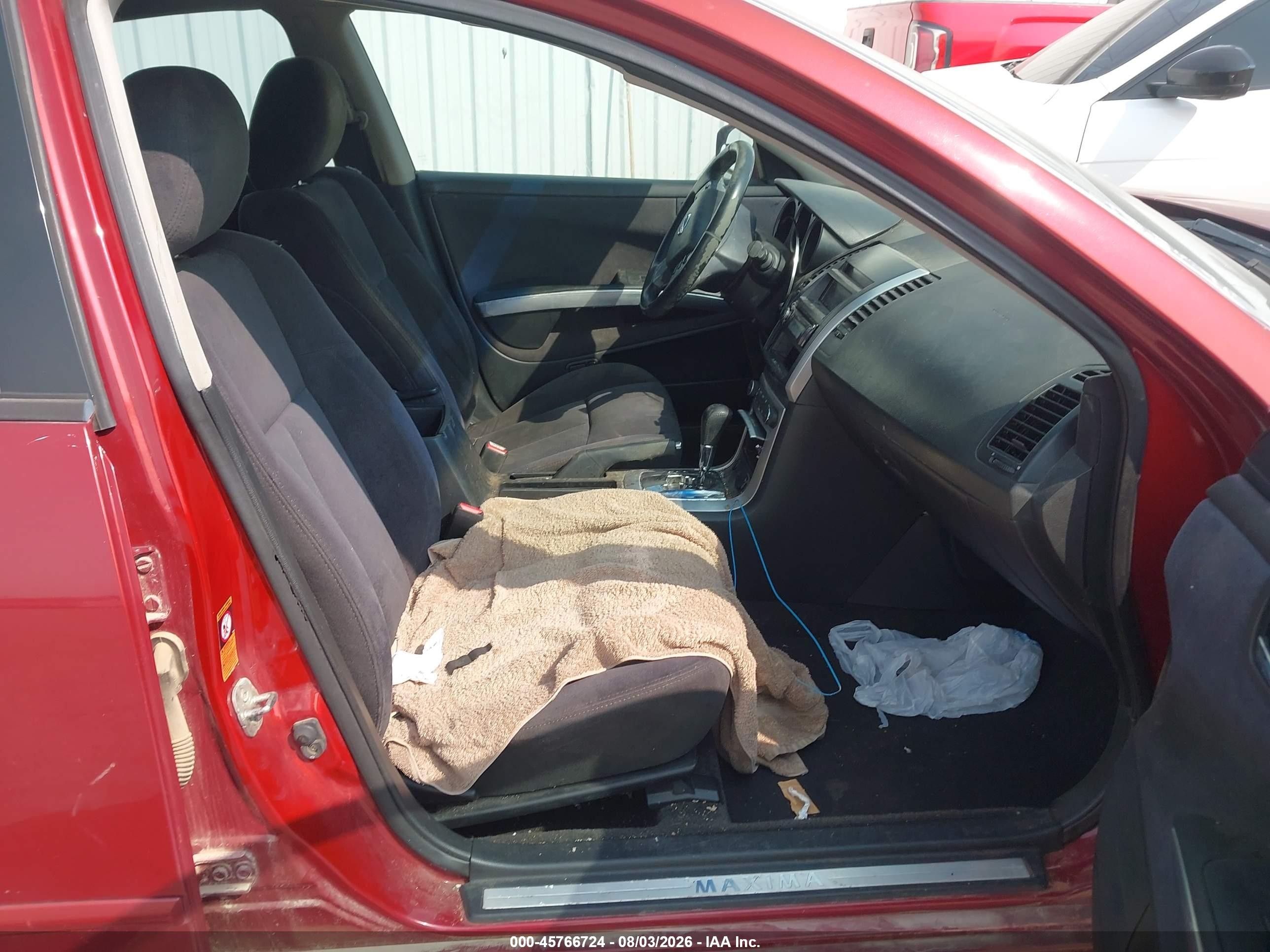 2008 Nissan Maxima 3.5 Se Red vin: 1N4BA41E78C827369
