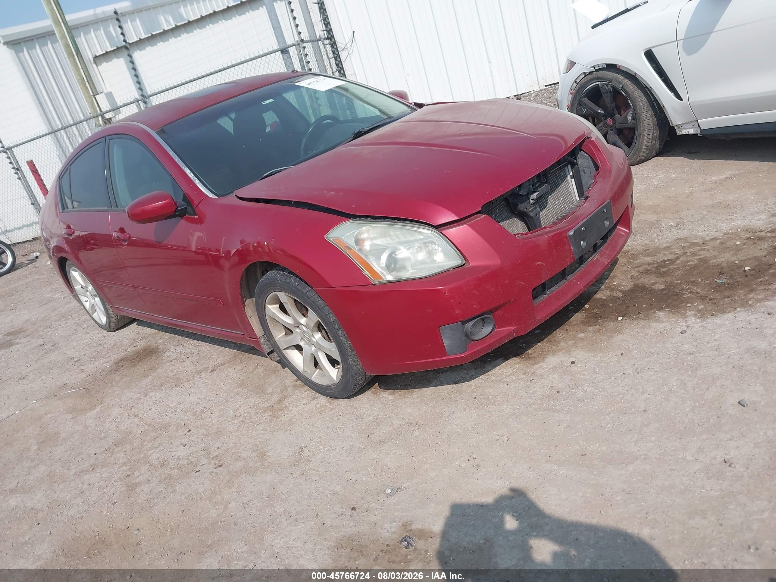 2008 Nissan Maxima 3.5 Se Red vin: 1N4BA41E78C827369
