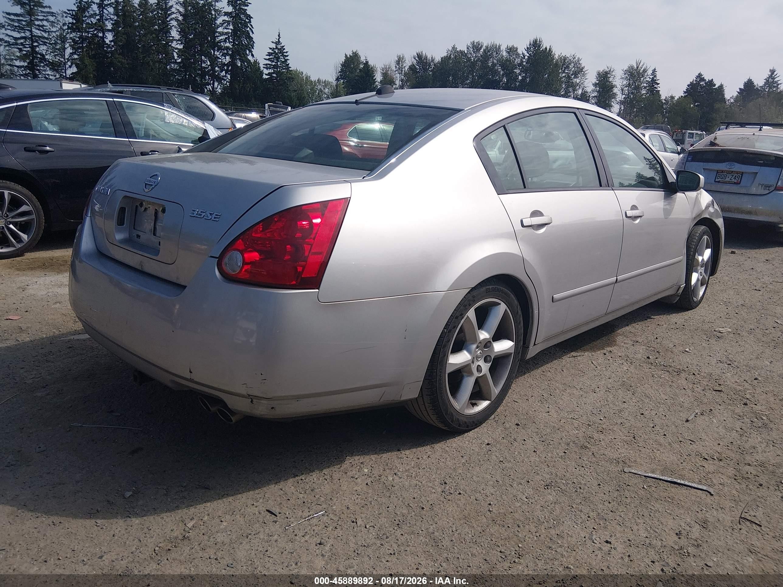 2004 Nissan Maxima 3.5 Se Серебряный vin: 1N4BA41E84C814463