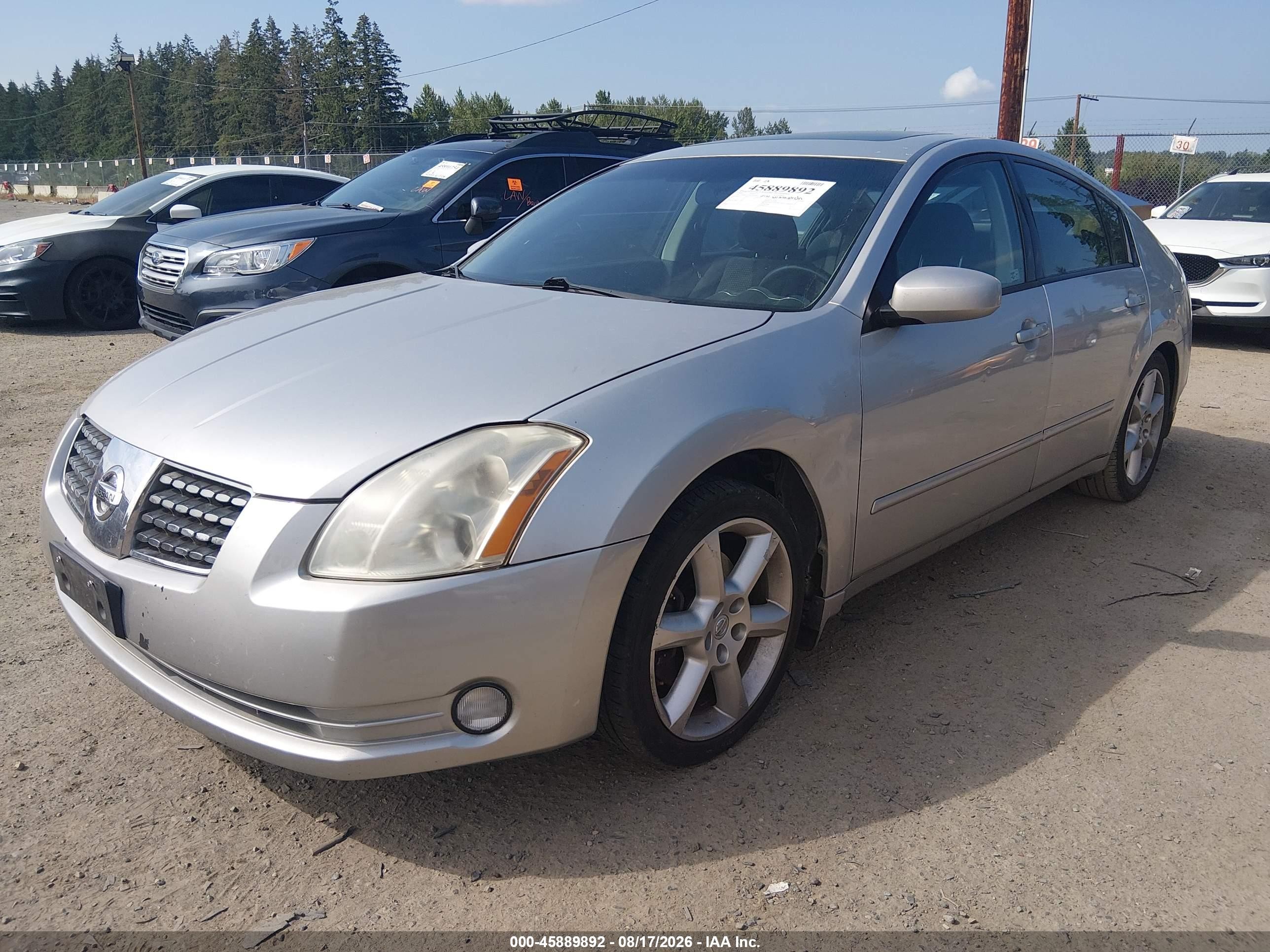 2004 Nissan Maxima 3.5 Se Серебряный vin: 1N4BA41E84C814463