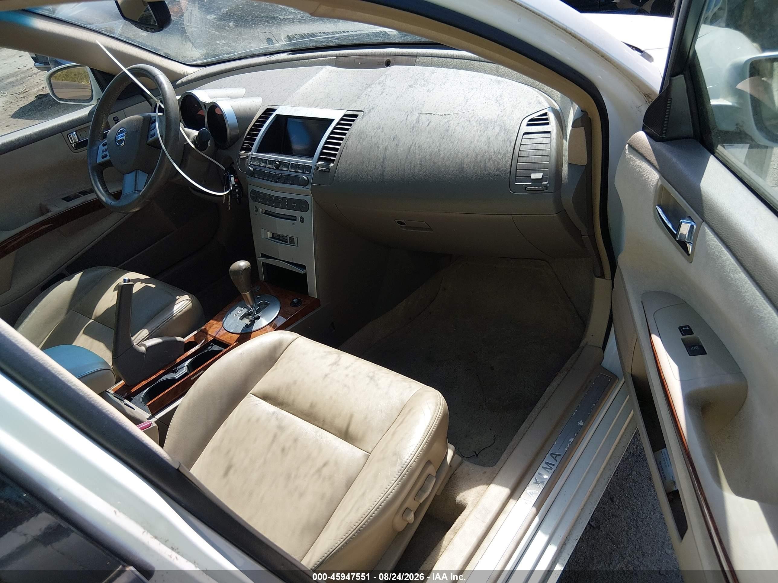 2005 Nissan Maxima 3.5 Sl White vin: 1N4BA41E85C837923