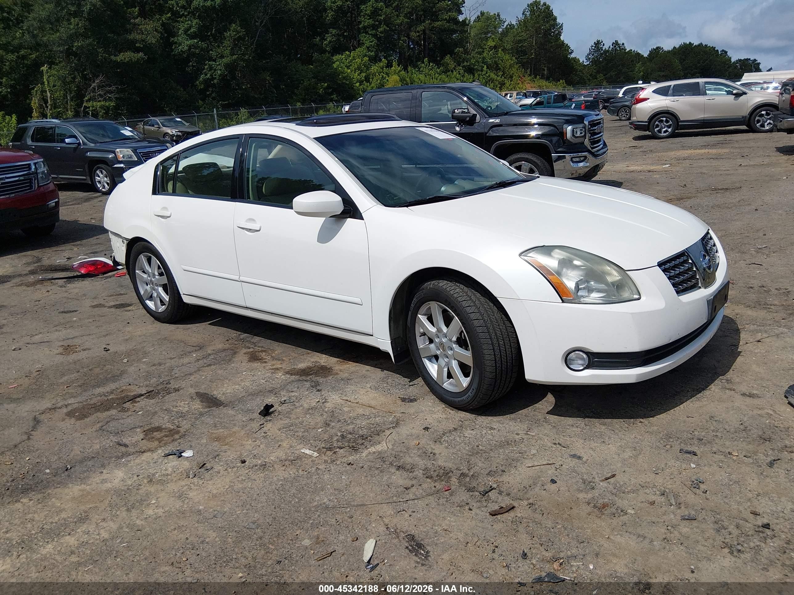 2006 Nissan Maxima 3.5 Sl White vin: 1N4BA41E86C864766