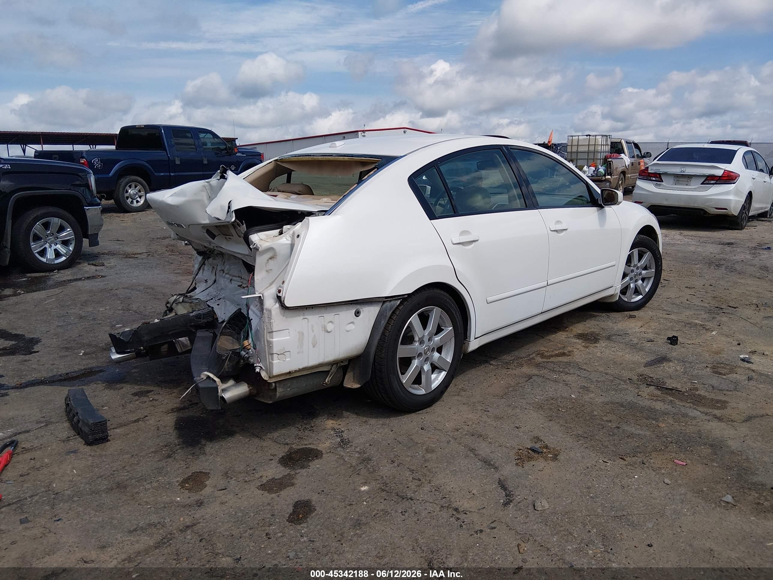 2006 Nissan Maxima 3.5 Sl White vin: 1N4BA41E86C864766