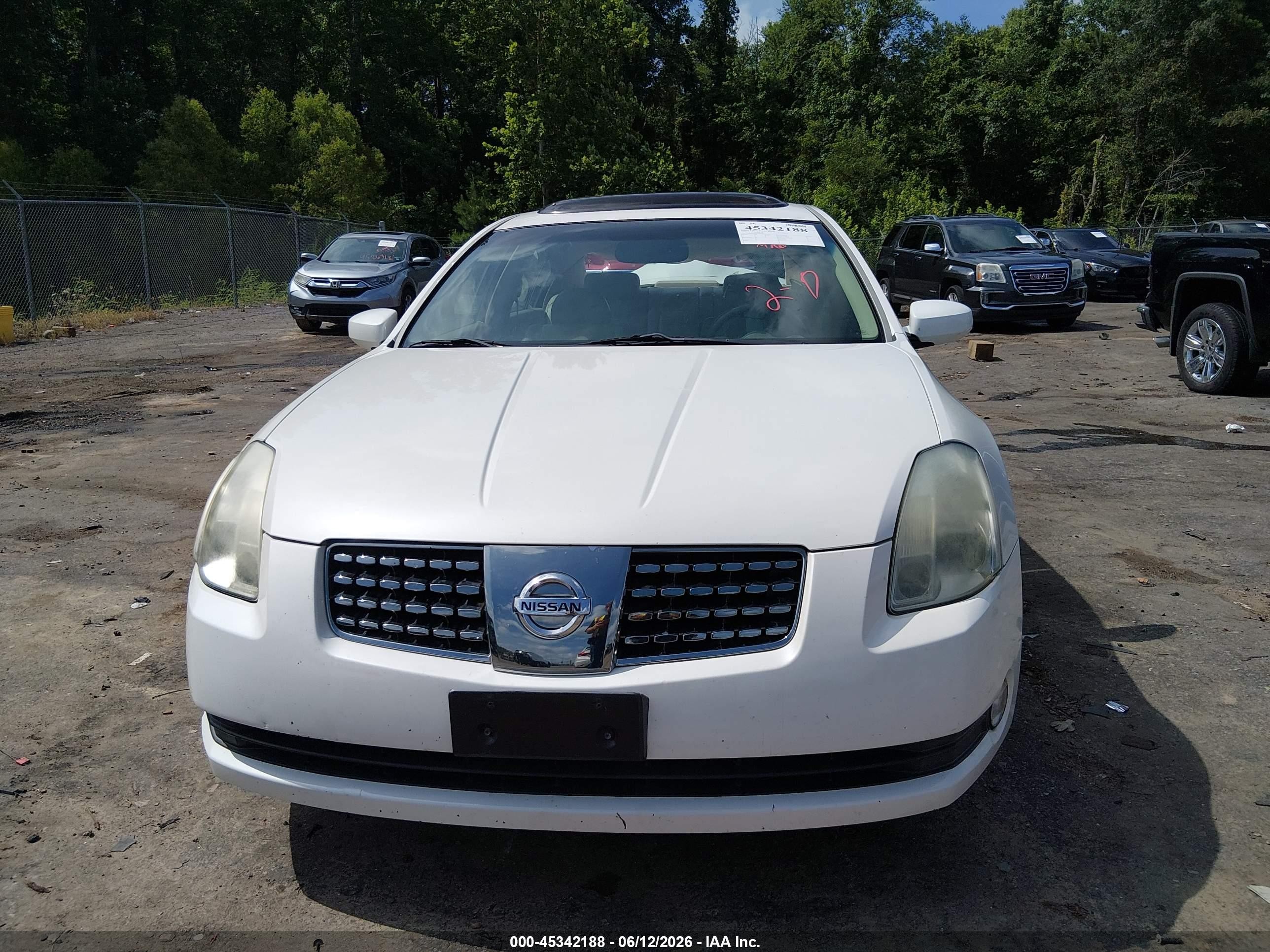 2006 Nissan Maxima 3.5 Sl White vin: 1N4BA41E86C864766