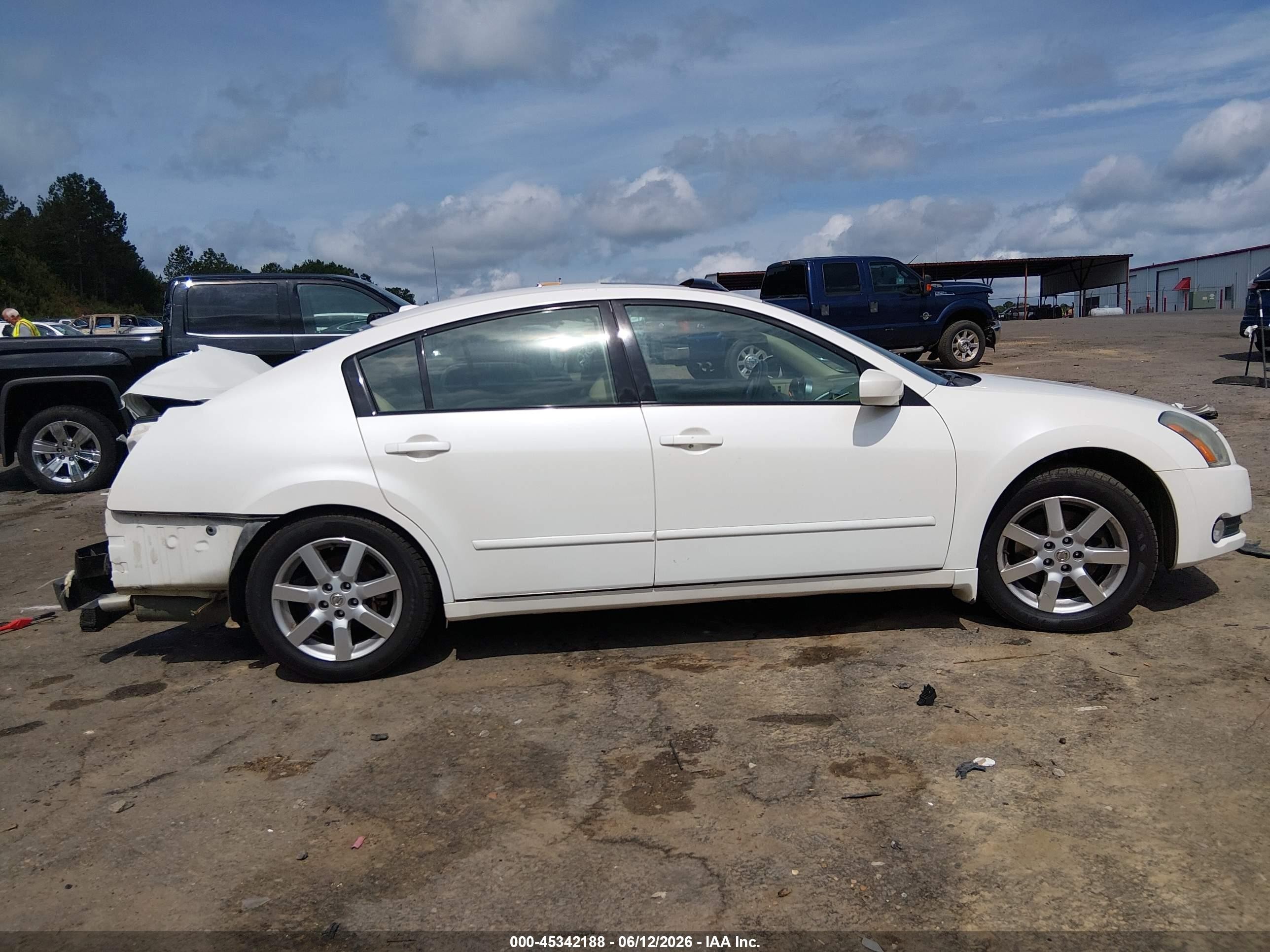2006 Nissan Maxima 3.5 Sl White vin: 1N4BA41E86C864766