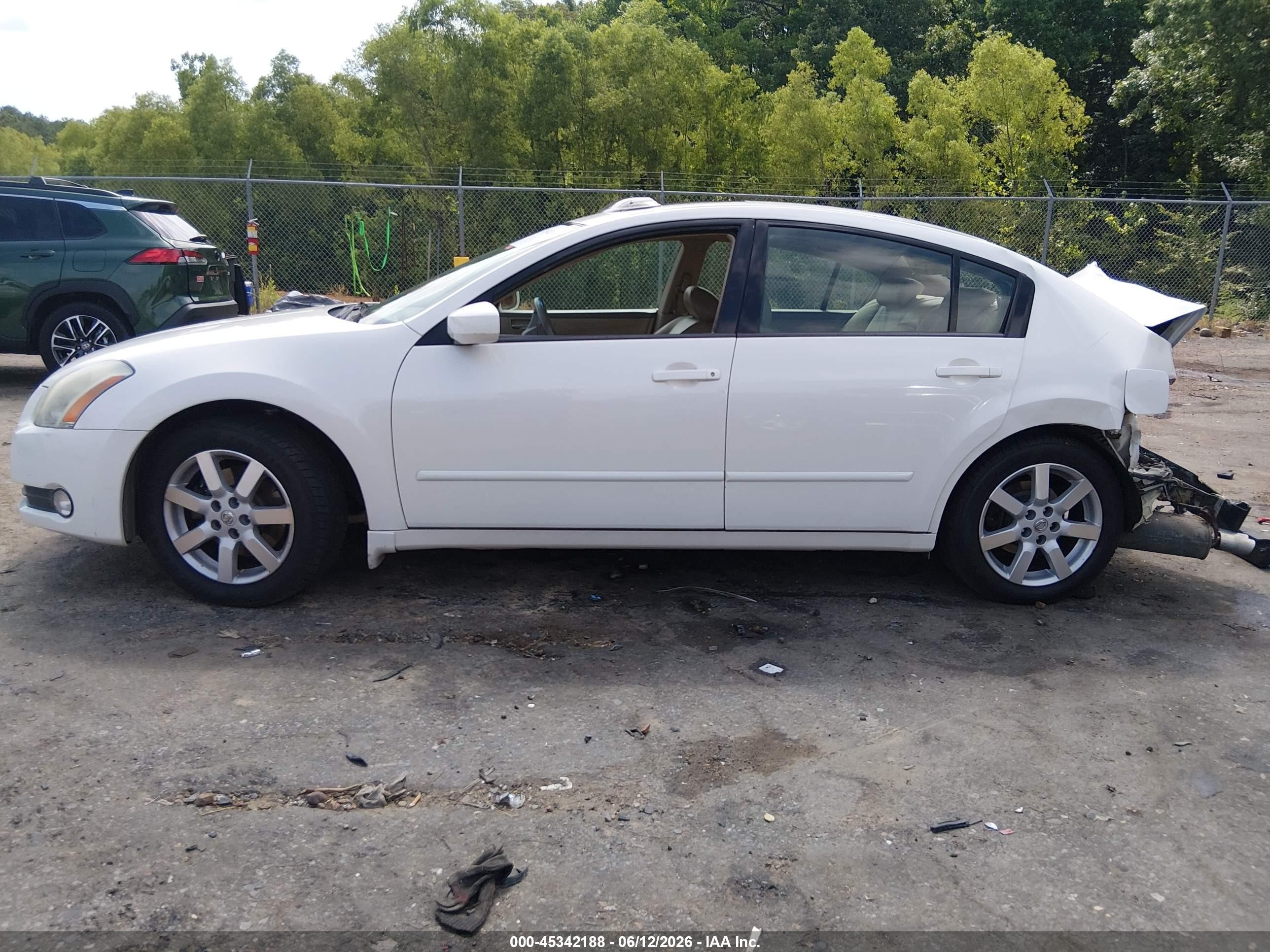 2006 Nissan Maxima 3.5 Sl White vin: 1N4BA41E86C864766